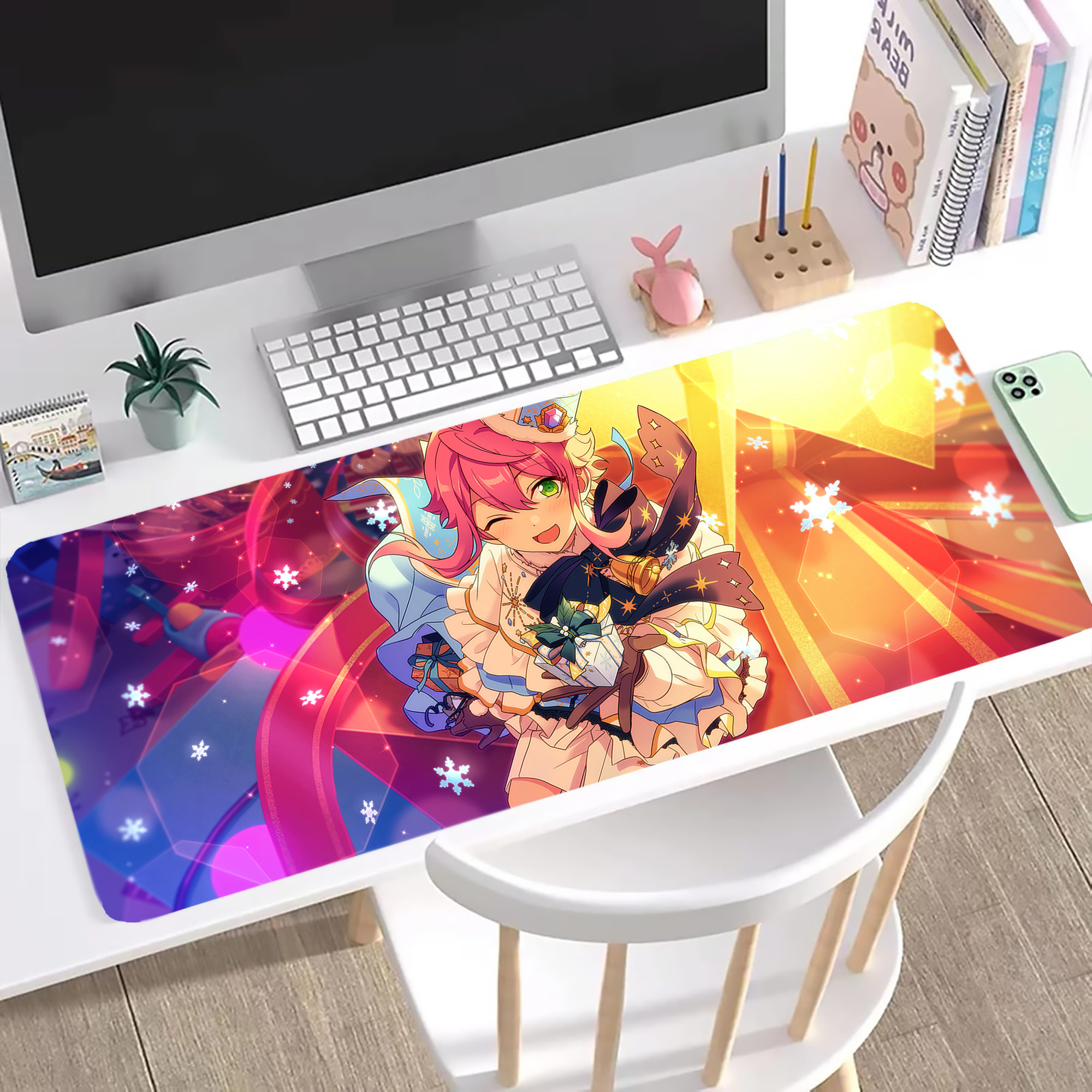 （画像用） あんさんぶるスターズ! Ensemble Stars ステッチ加工 大判デスクマット／滑り止めマウスパッド
