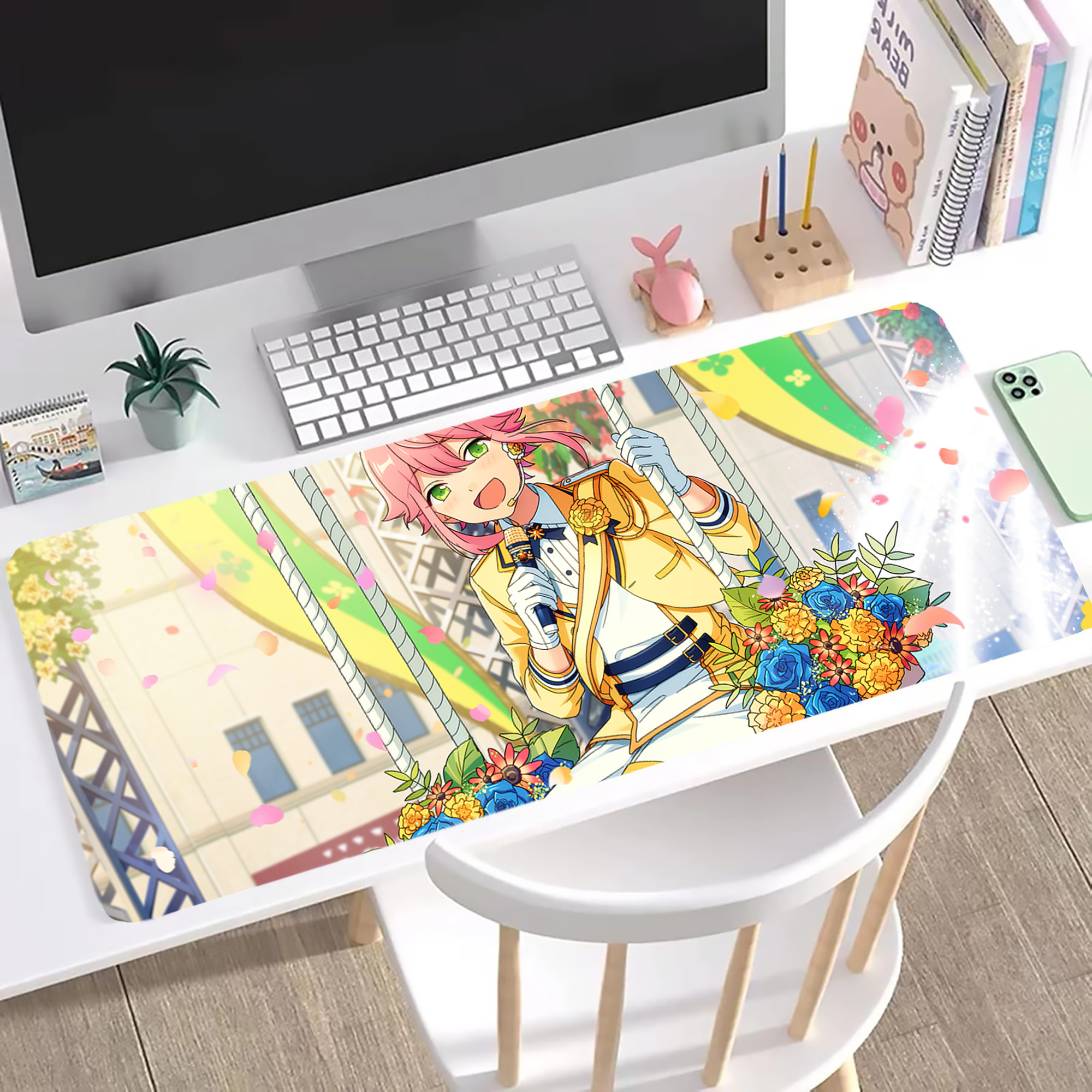 （画像用） あんさんぶるスターズ! Ensemble Stars ステッチ加工 大判デスクマット／滑り止めマウスパッド