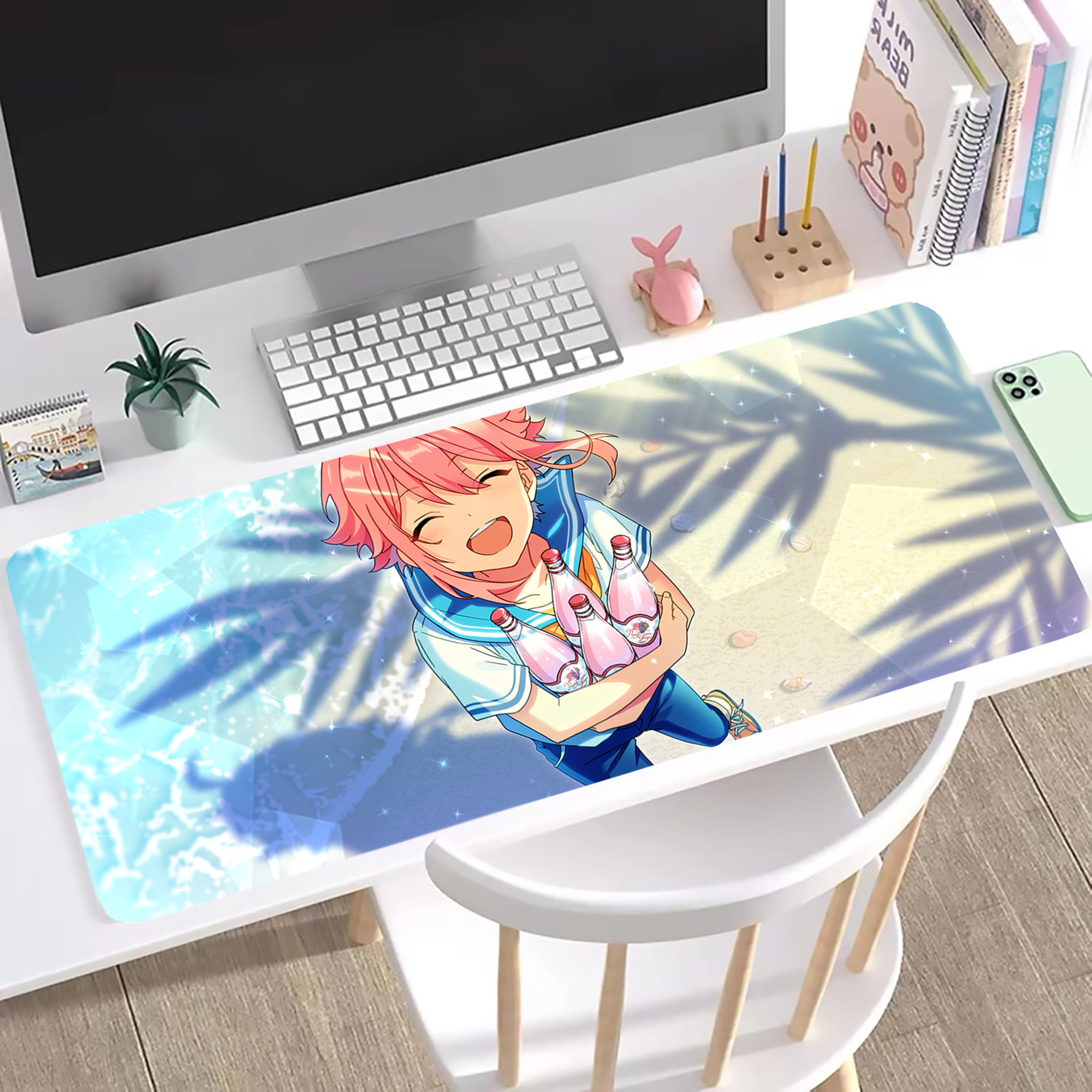 （画像用） あんさんぶるスターズ! Ensemble Stars ステッチ加工 大判デスクマット／滑り止めマウスパッド