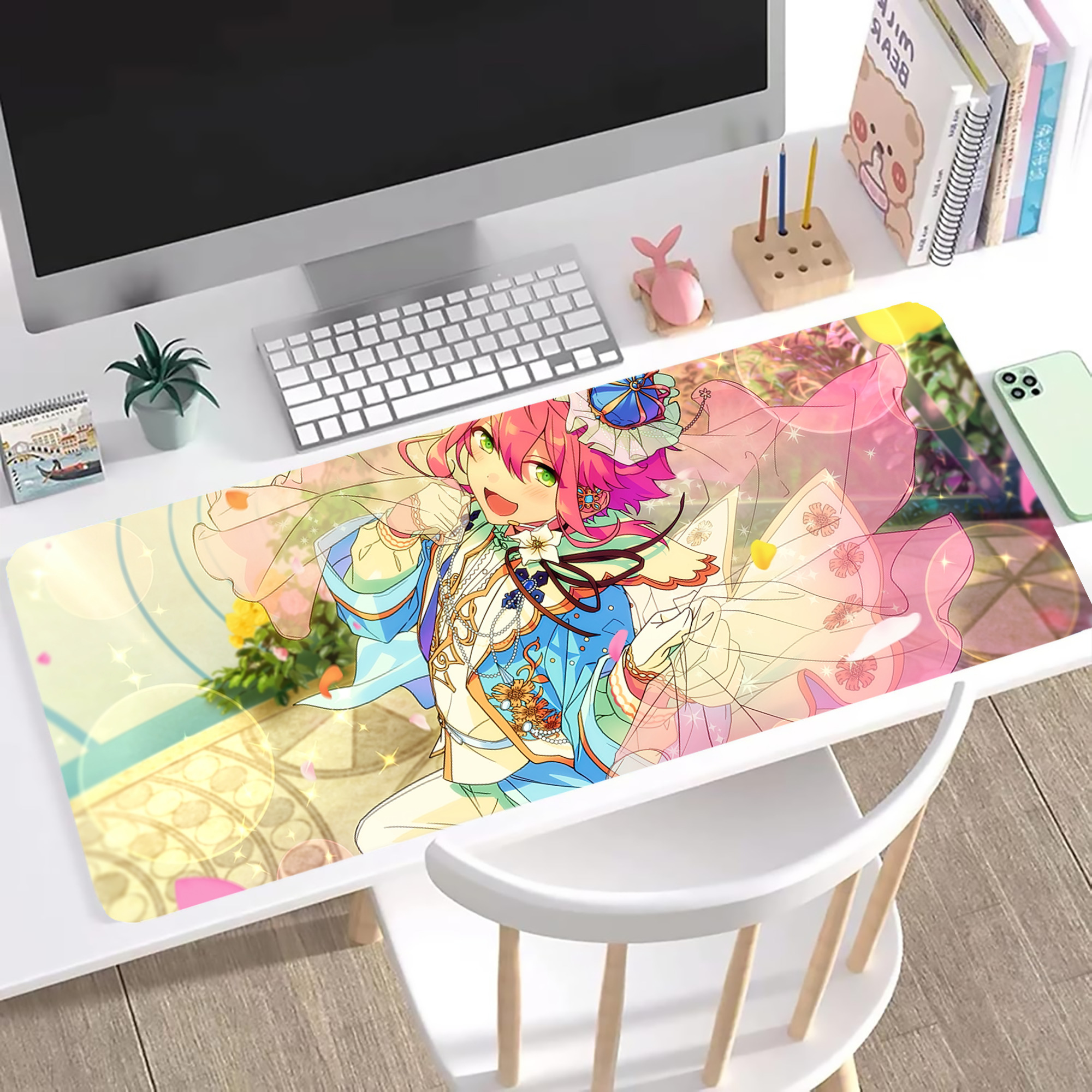 （画像用） あんさんぶるスターズ! Ensemble Stars ステッチ加工 大判デスクマット／滑り止めマウスパッド