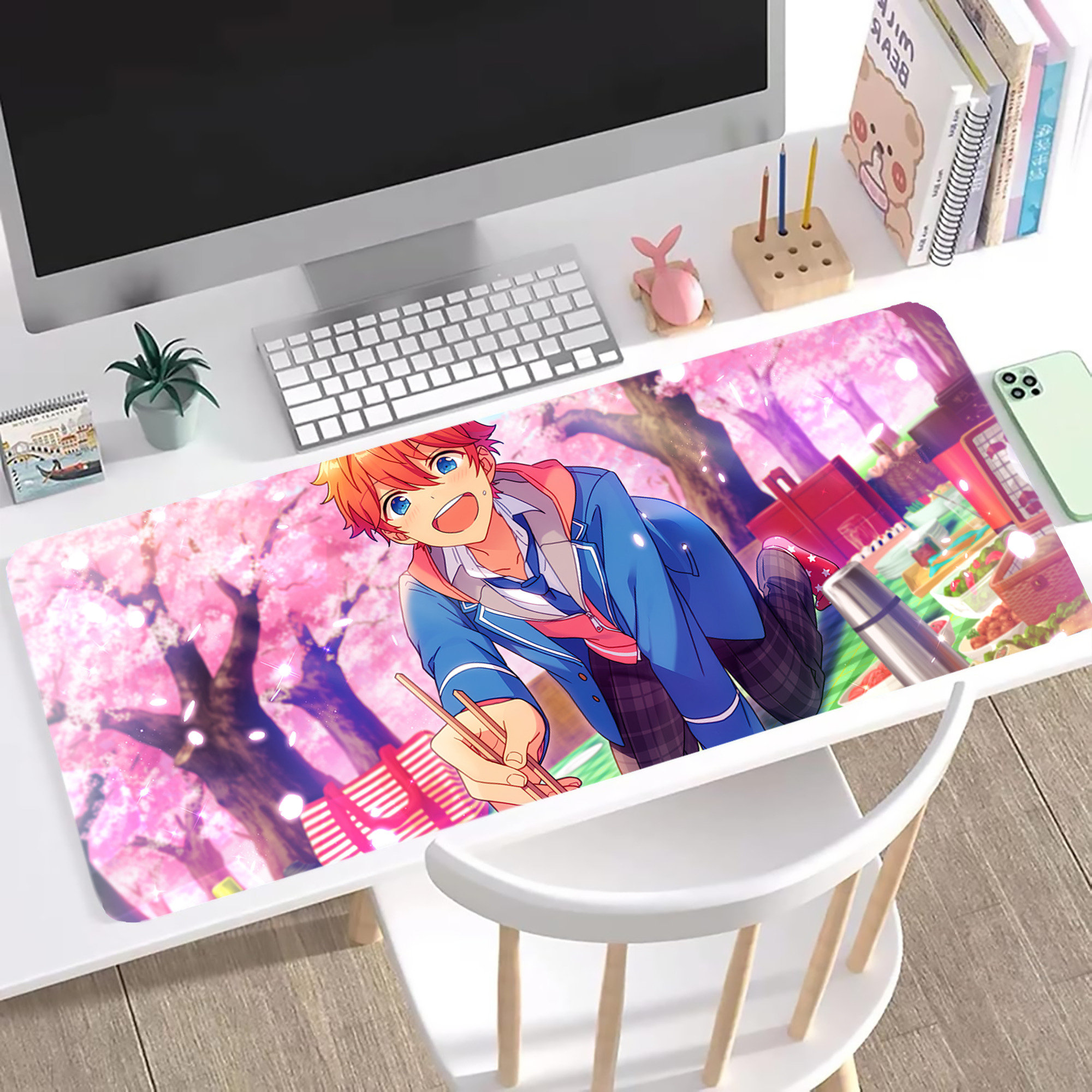 （画像用） あんさんぶるスターズ! Ensemble Stars ステッチ加工 大判デスクマット／滑り止めマウスパッド