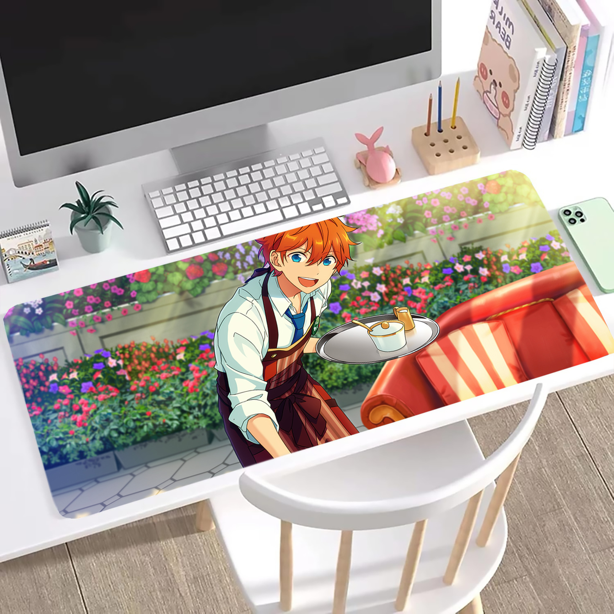 （画像用） あんさんぶるスターズ! Ensemble Stars ステッチ加工 大判デスクマット／滑り止めマウスパッド