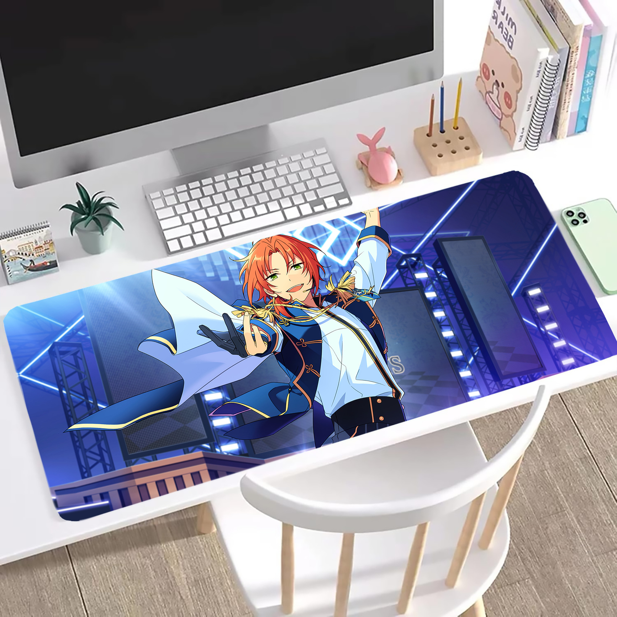 （画像用） あんさんぶるスターズ! Ensemble Stars ステッチ加工 大判デスクマット／滑り止めマウスパッド