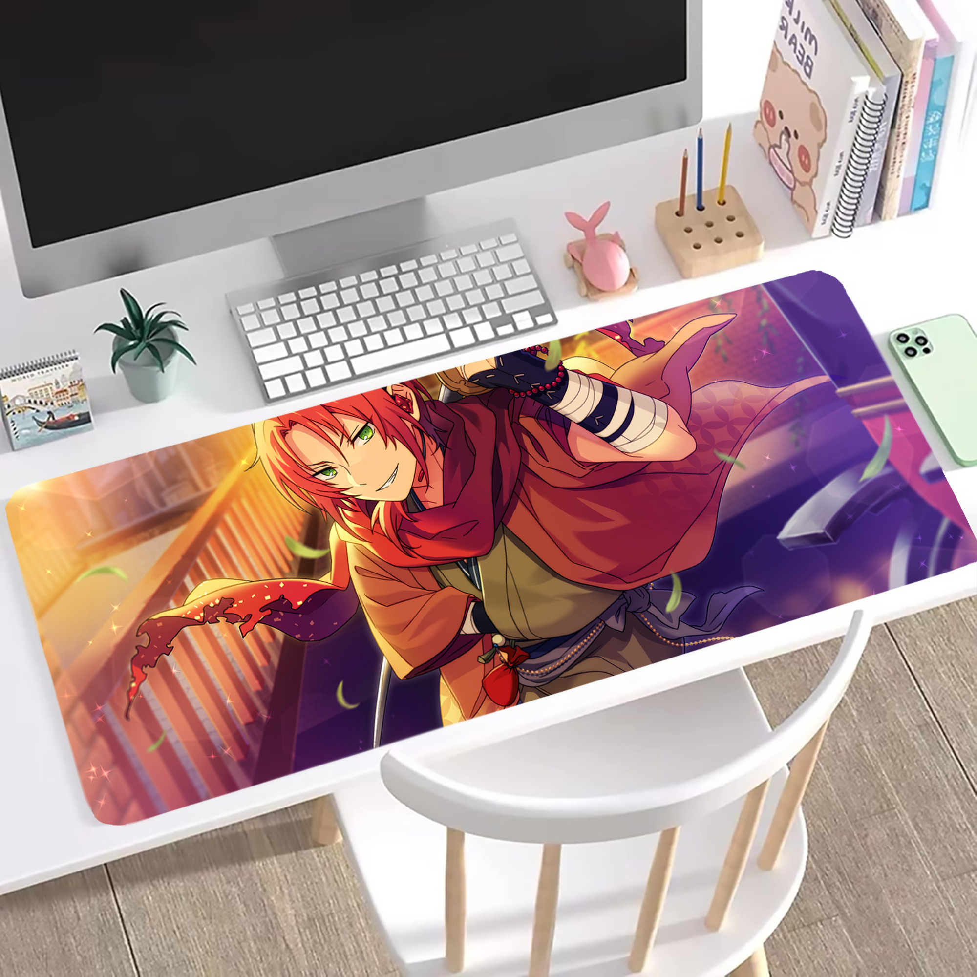 （画像用） あんさんぶるスターズ! Ensemble Stars ステッチ加工 大判デスクマット／滑り止めマウスパッド