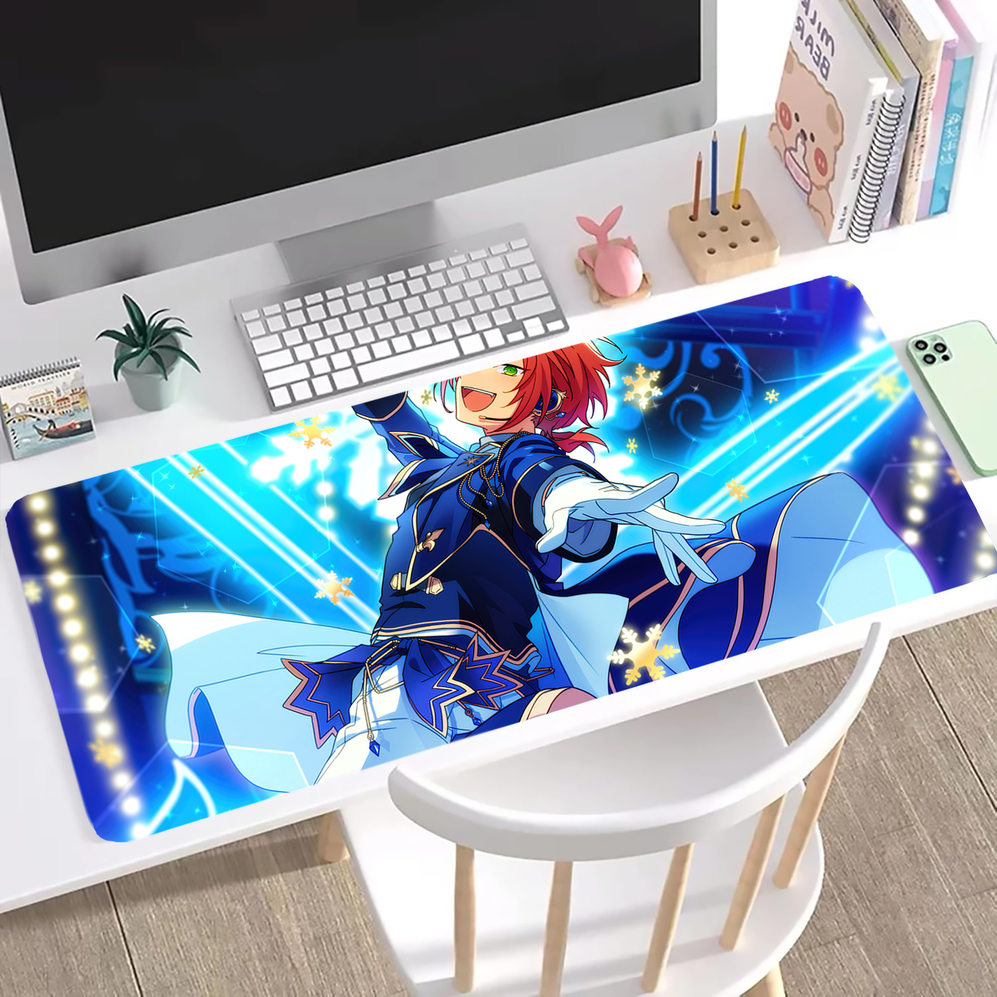 （画像用） あんさんぶるスターズ! Ensemble Stars ステッチ加工 大判デスクマット／滑り止めマウスパッド