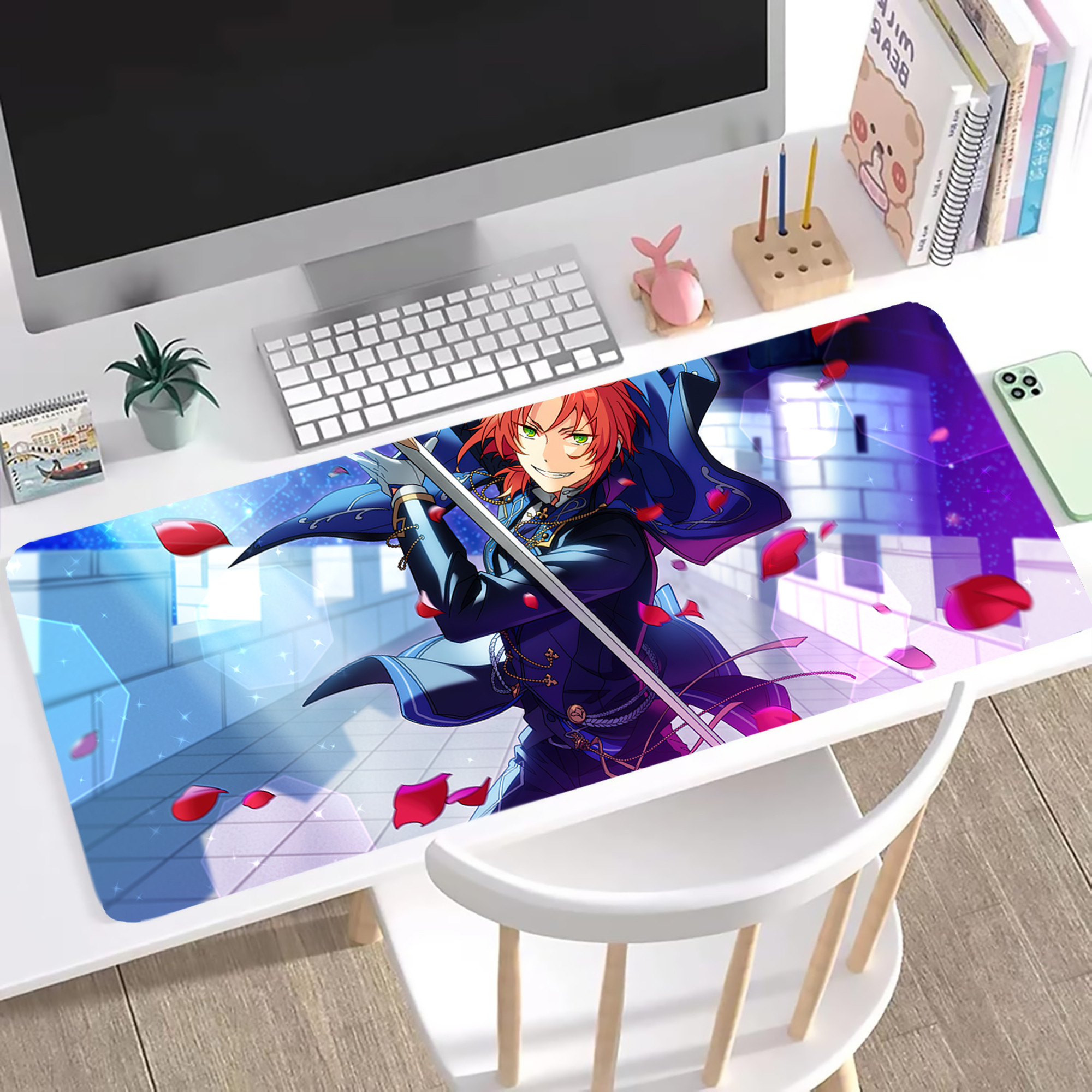 （画像用） あんさんぶるスターズ! Ensemble Stars ステッチ加工 大判デスクマット／滑り止めマウスパッド