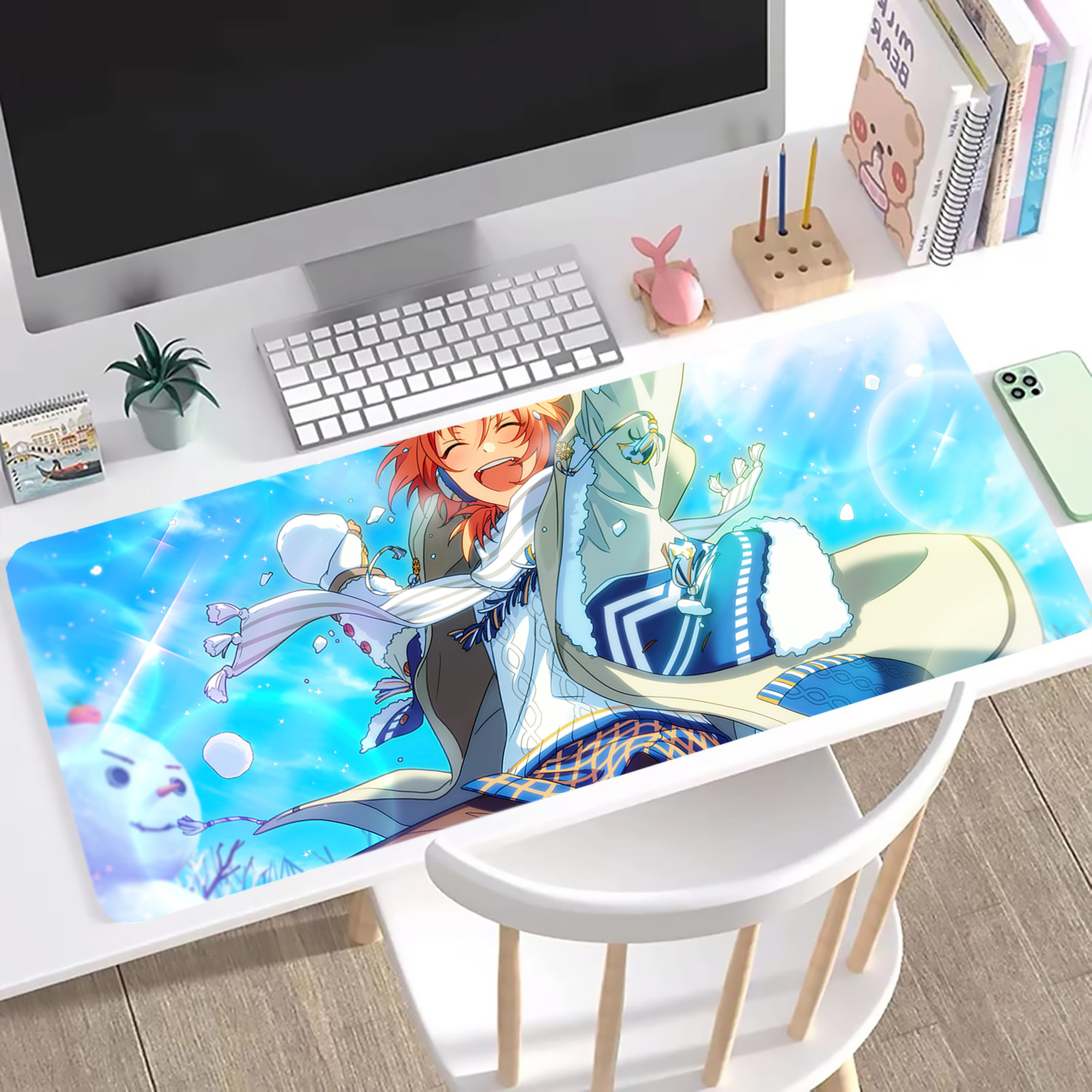 （画像用） あんさんぶるスターズ! Ensemble Stars ステッチ加工 大判デスクマット／滑り止めマウスパッド