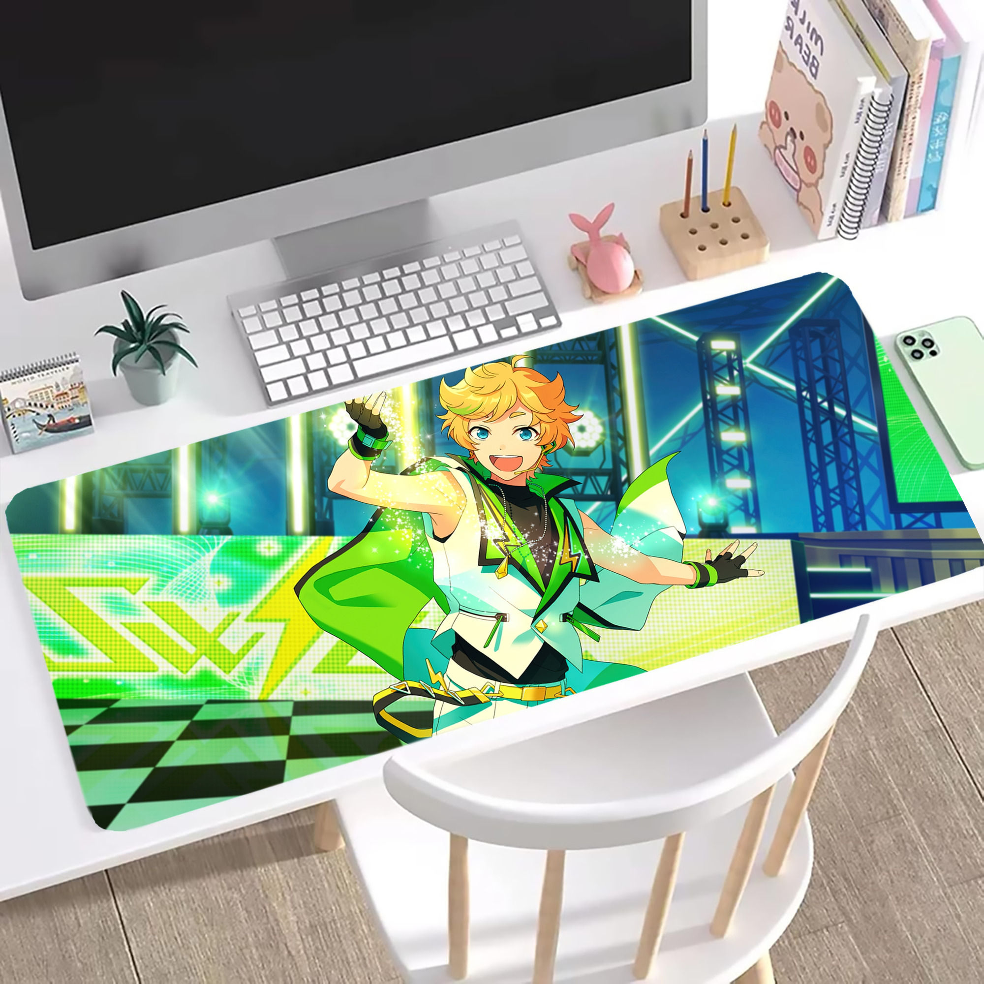 （画像用） あんさんぶるスターズ! Ensemble Stars ステッチ加工 大判デスクマット／滑り止めマウスパッド