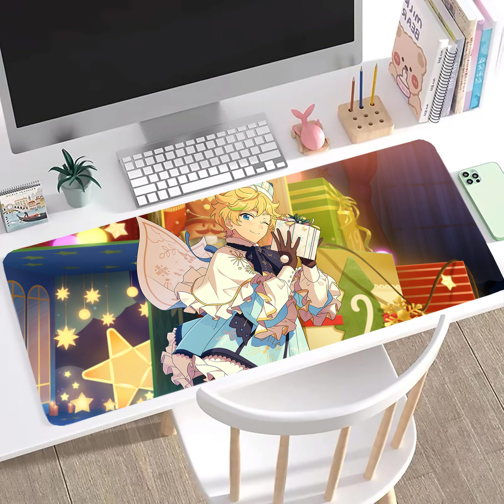 （画像用） あんさんぶるスターズ! Ensemble Stars ステッチ加工 大判デスクマット／滑り止めマウスパッド