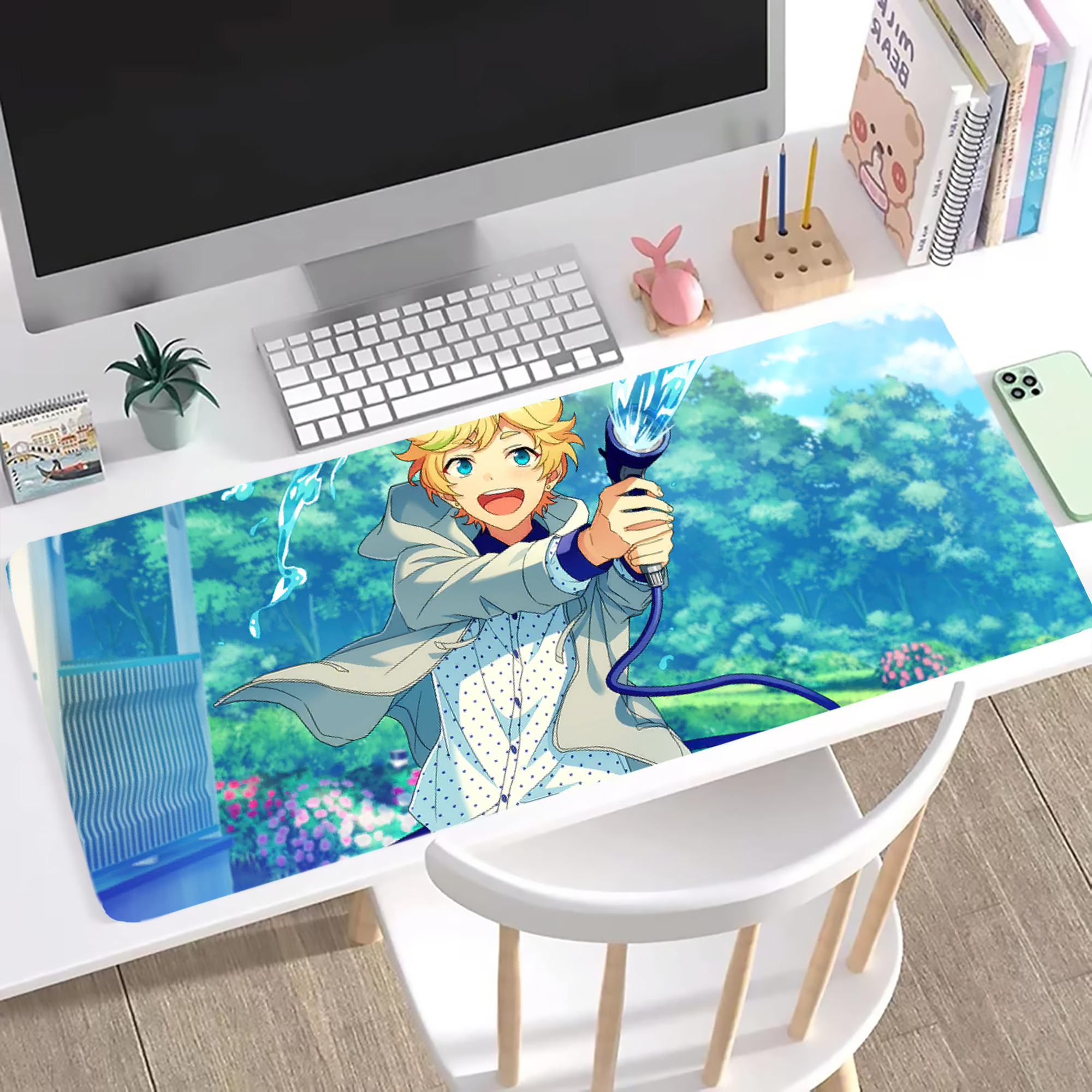 （画像用） あんさんぶるスターズ! Ensemble Stars ステッチ加工 大判デスクマット／滑り止めマウスパッド