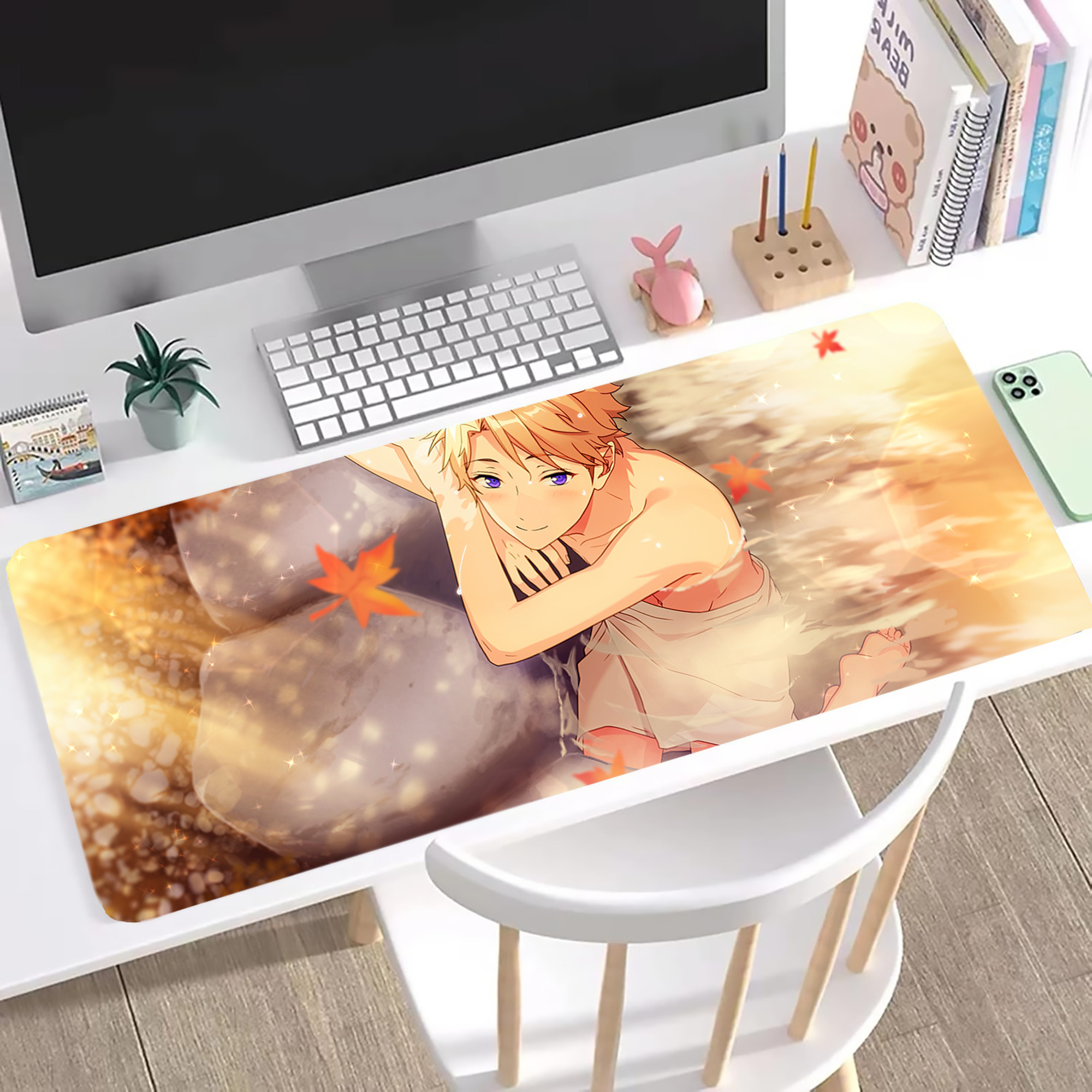 （画像用） あんさんぶるスターズ! Ensemble Stars ステッチ加工 大判デスクマット／滑り止めマウスパッド