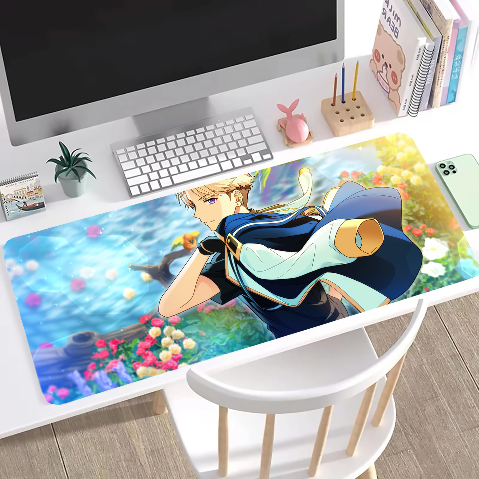 （画像用） あんさんぶるスターズ! Ensemble Stars ステッチ加工 大判デスクマット／滑り止めマウスパッド