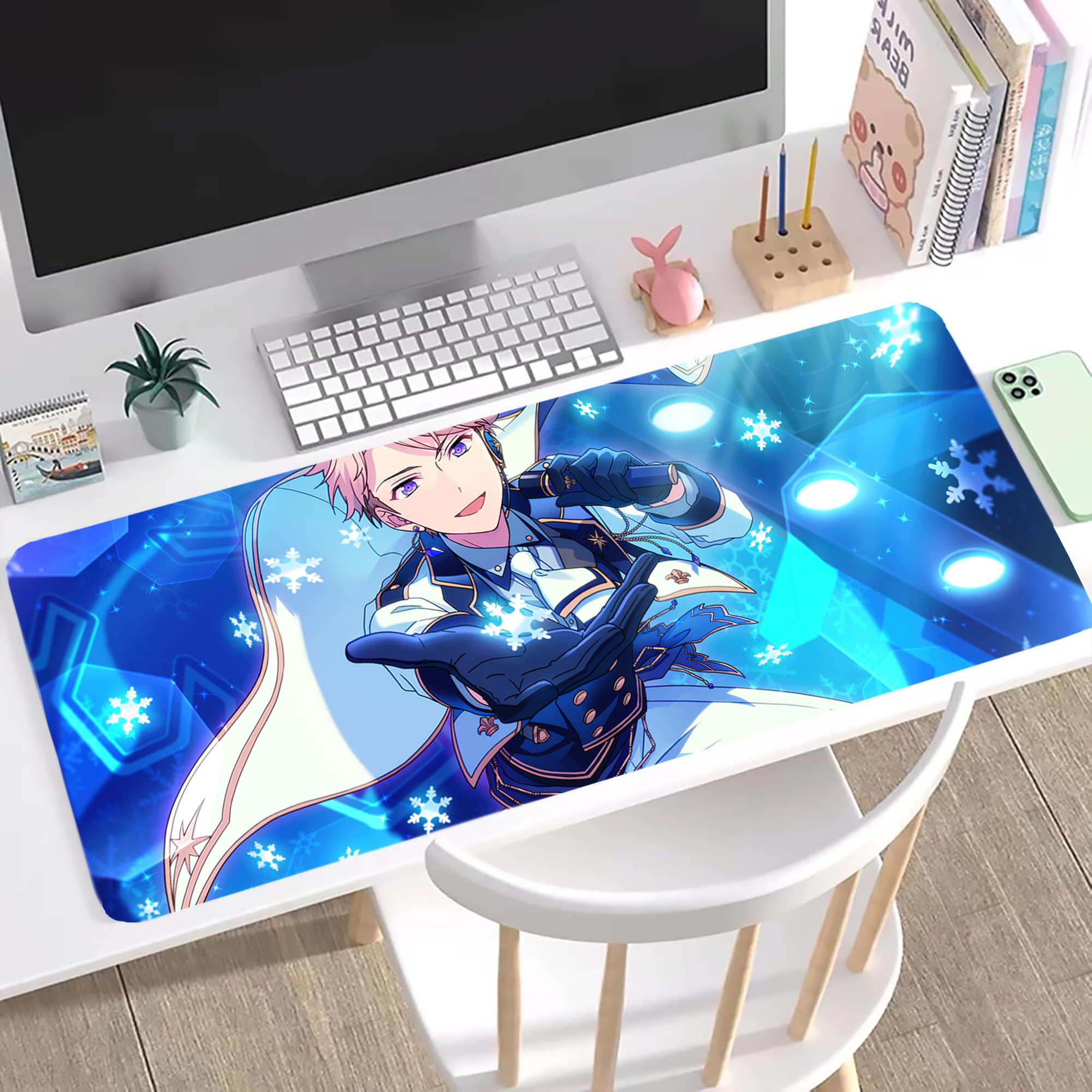 （画像用） あんさんぶるスターズ! Ensemble Stars ステッチ加工 大判デスクマット／滑り止めマウスパッド