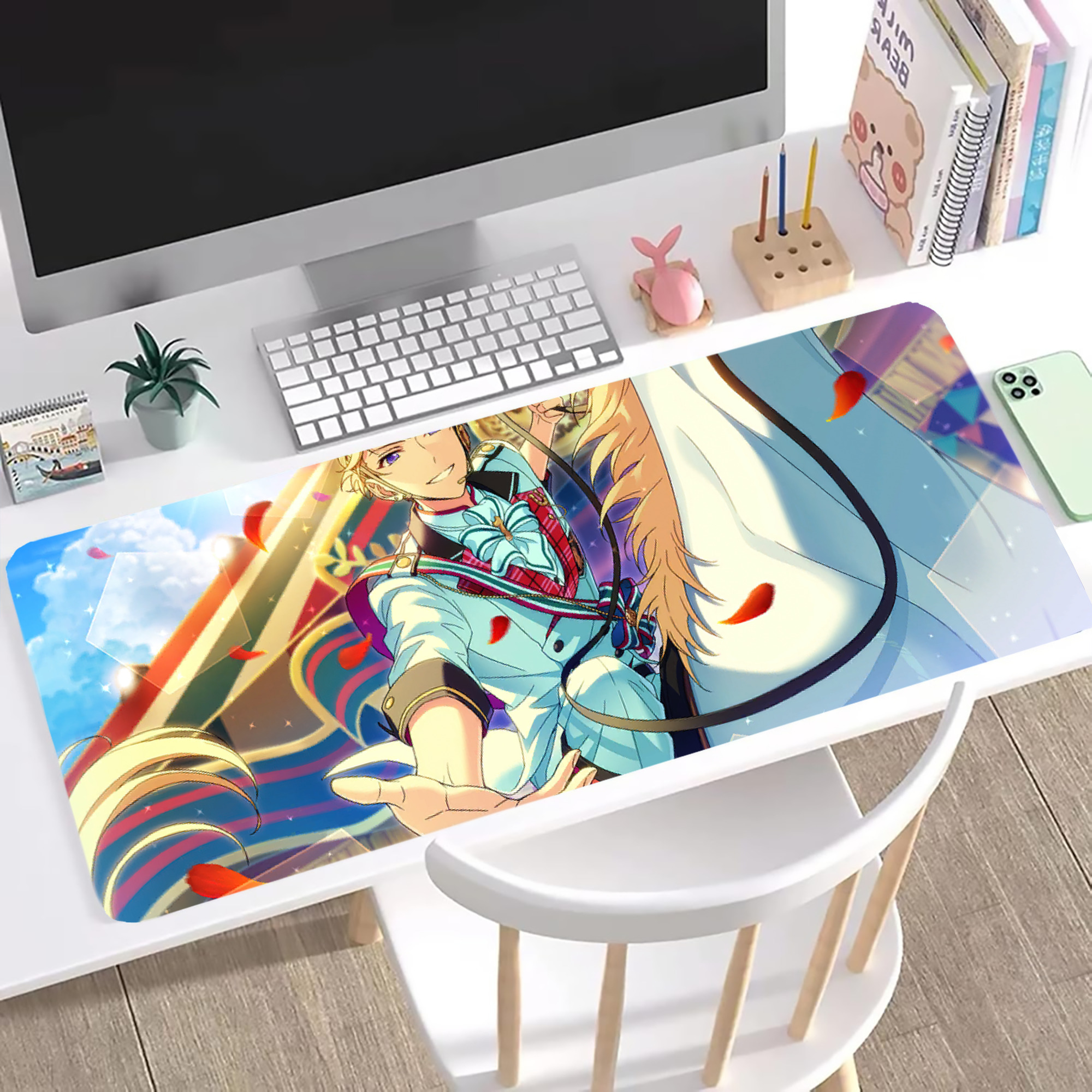 （画像用） あんさんぶるスターズ! Ensemble Stars ステッチ加工 大判デスクマット／滑り止めマウスパッド