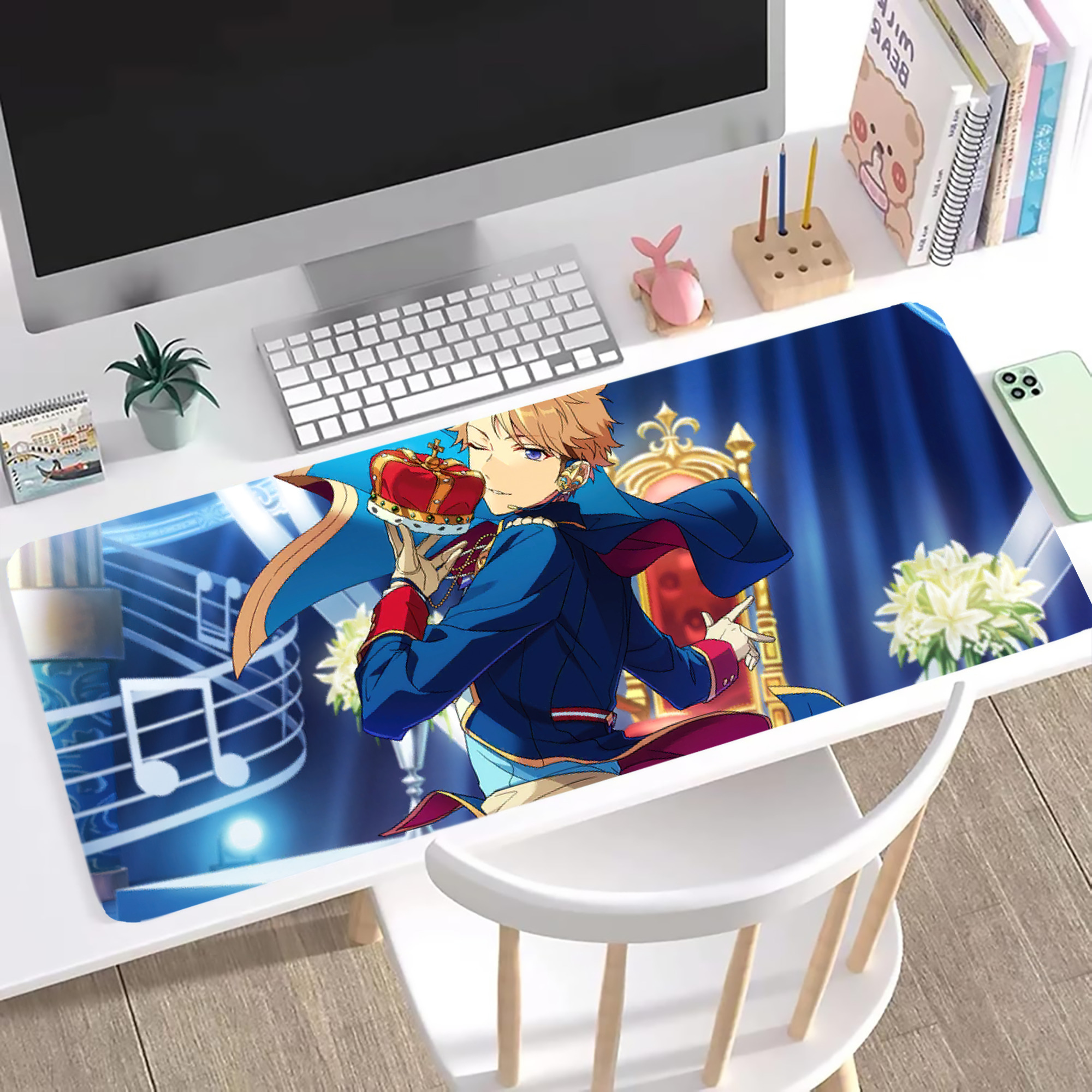 （画像用） あんさんぶるスターズ! Ensemble Stars ステッチ加工 大判デスクマット／滑り止めマウスパッド