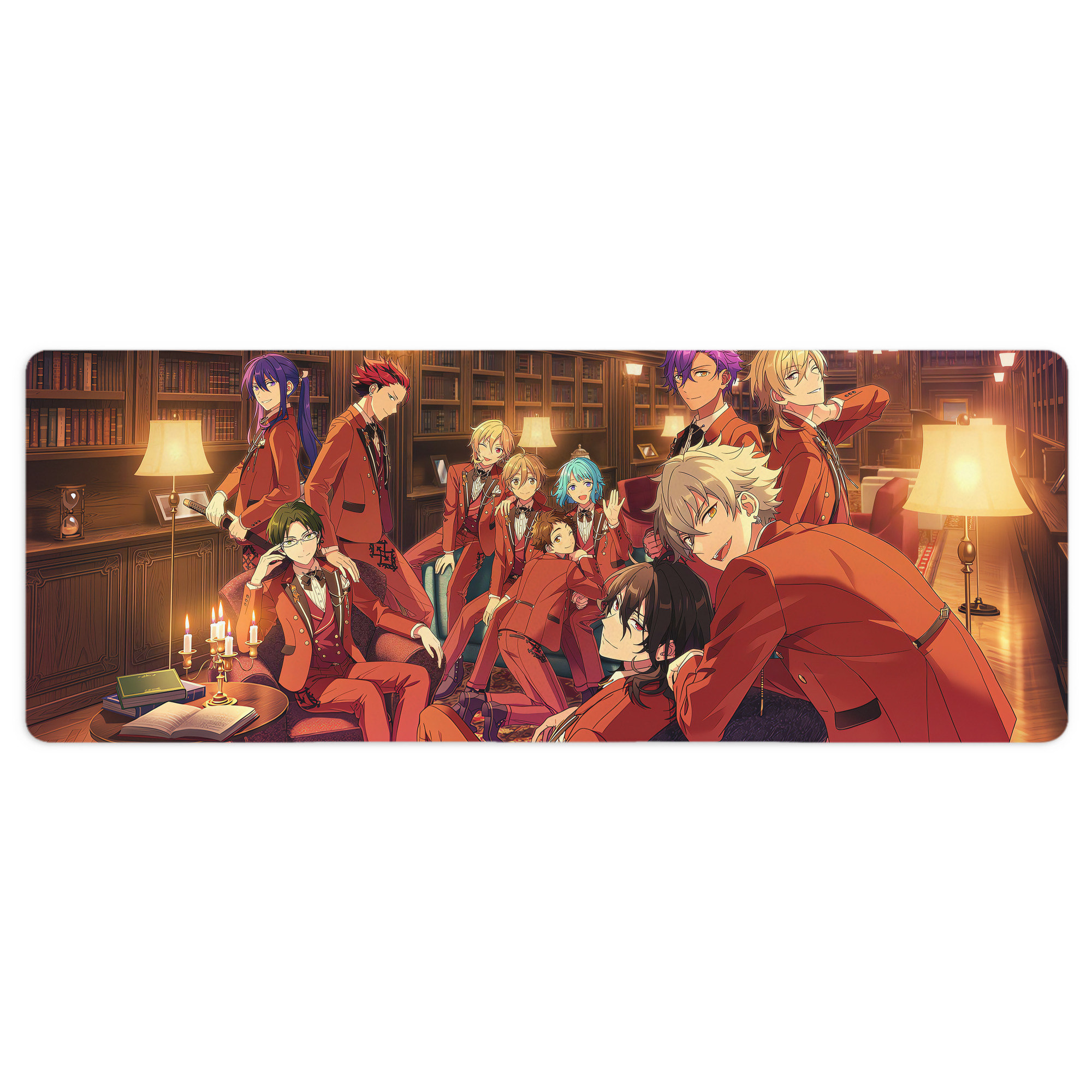 （画像用） あんさんぶるスターズ! Ensemble Stars ステッチ加工 大判デスクマット／滑り止めマウスパッド