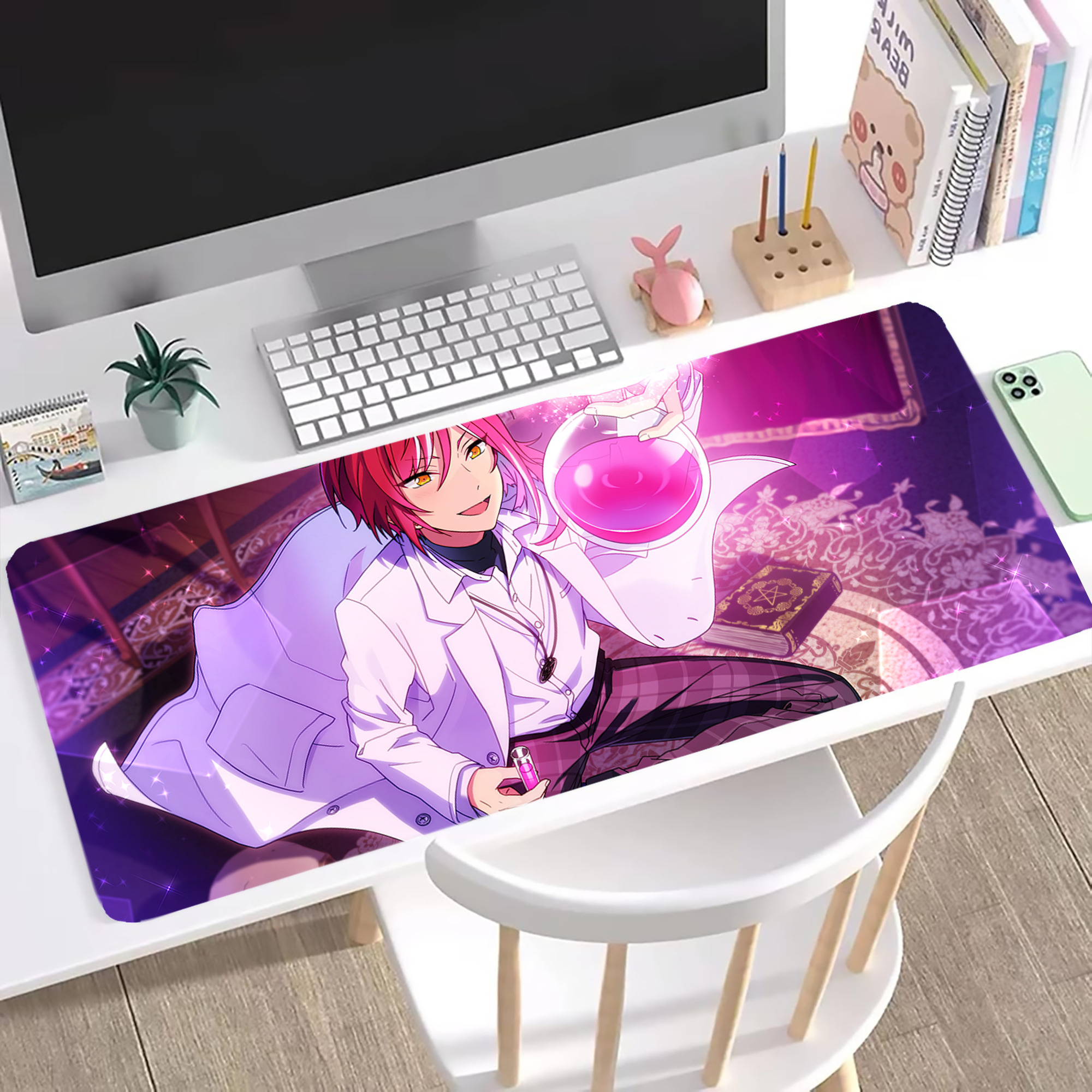 （画像用） あんさんぶるスターズ! Ensemble Stars ステッチ加工 大判デスクマット／滑り止めマウスパッド