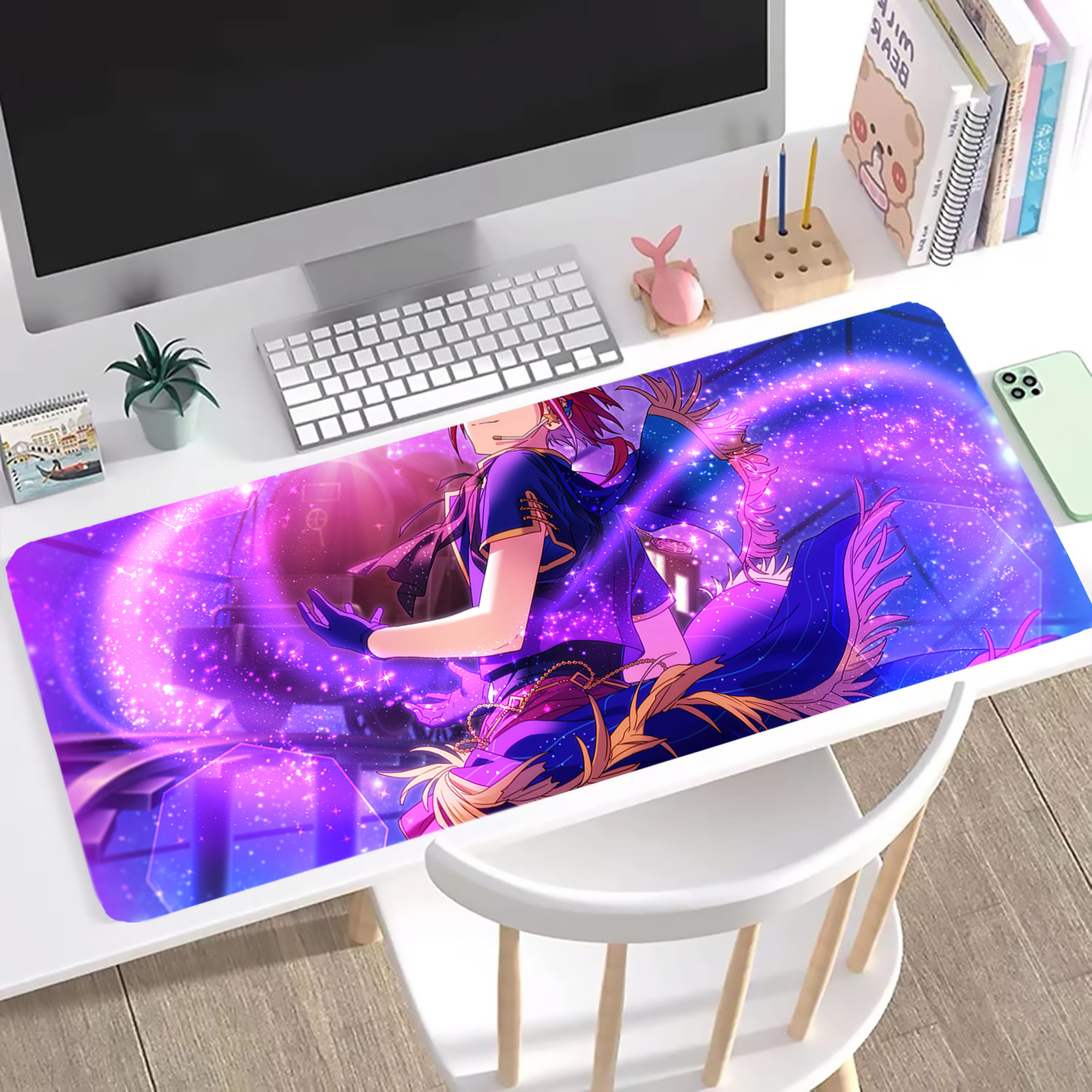 （画像用） あんさんぶるスターズ! Ensemble Stars ステッチ加工 大判デスクマット／滑り止めマウスパッド