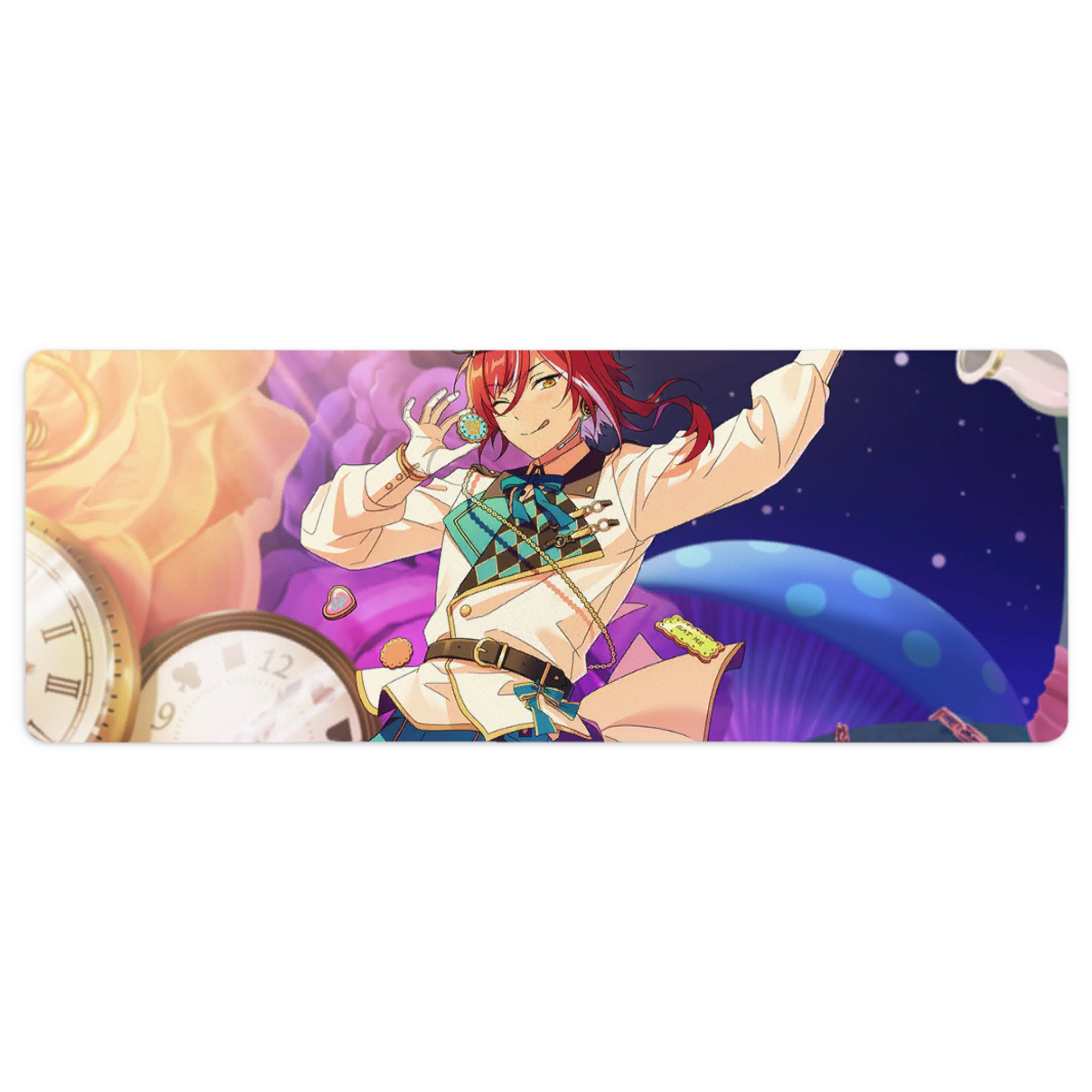 （画像用） あんさんぶるスターズ! Ensemble Stars ステッチ加工 大判デスクマット／滑り止めマウスパッド