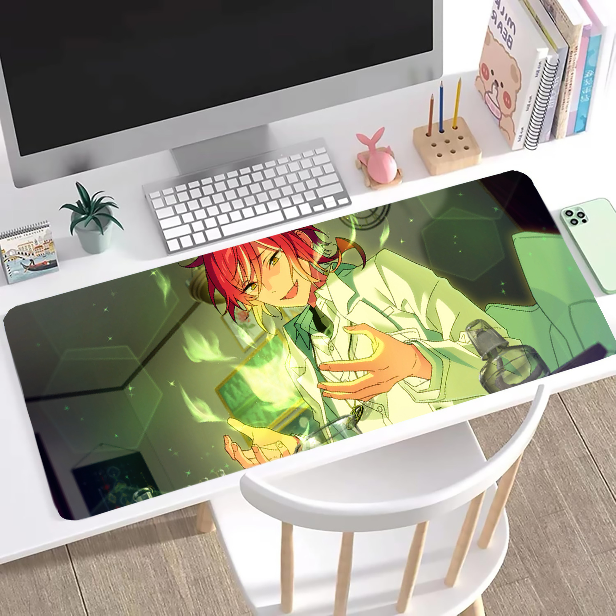 （画像用） あんさんぶるスターズ! Ensemble Stars ステッチ加工 大判デスクマット／滑り止めマウスパッド