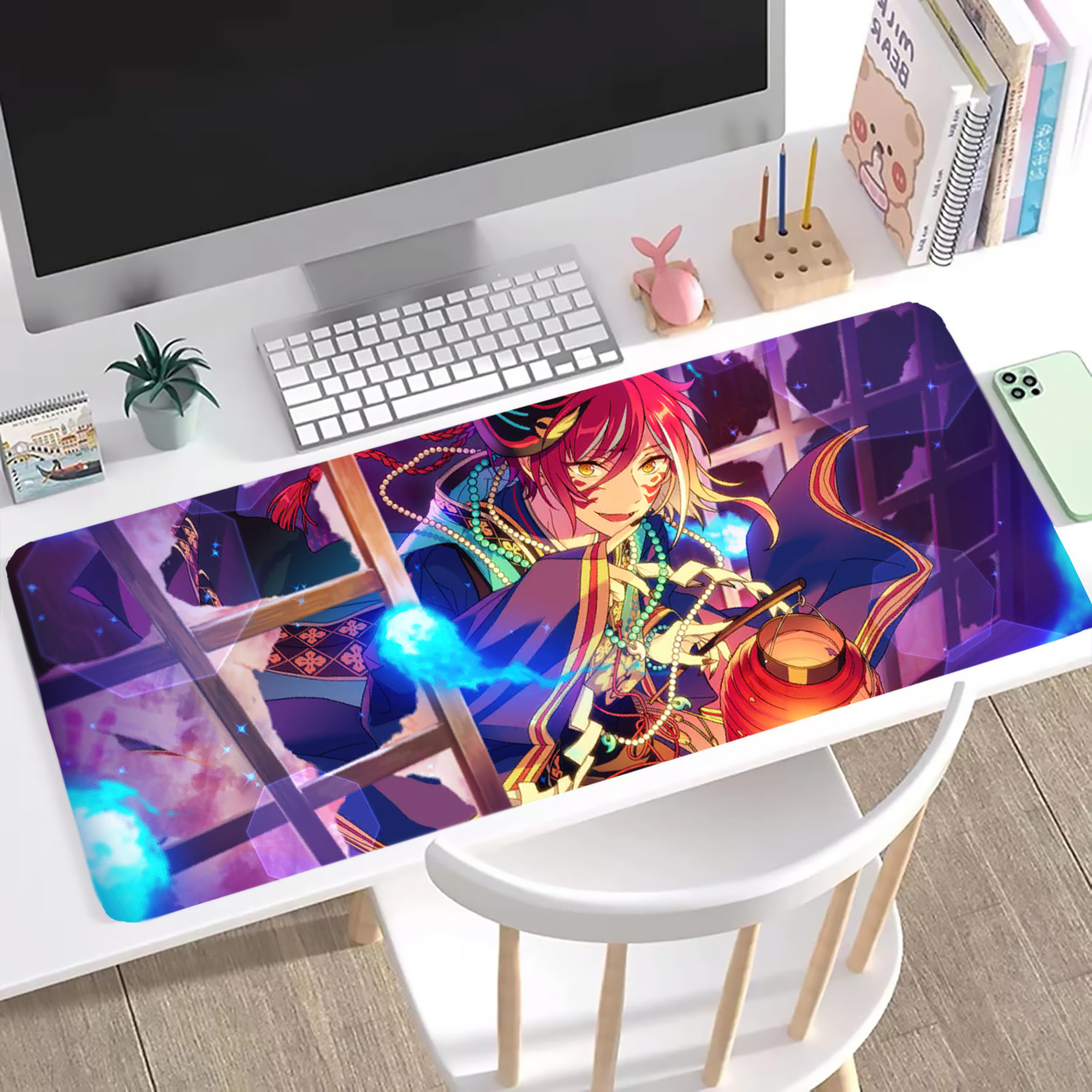 （画像用） あんさんぶるスターズ! Ensemble Stars ステッチ加工 大判デスクマット／滑り止めマウスパッド
