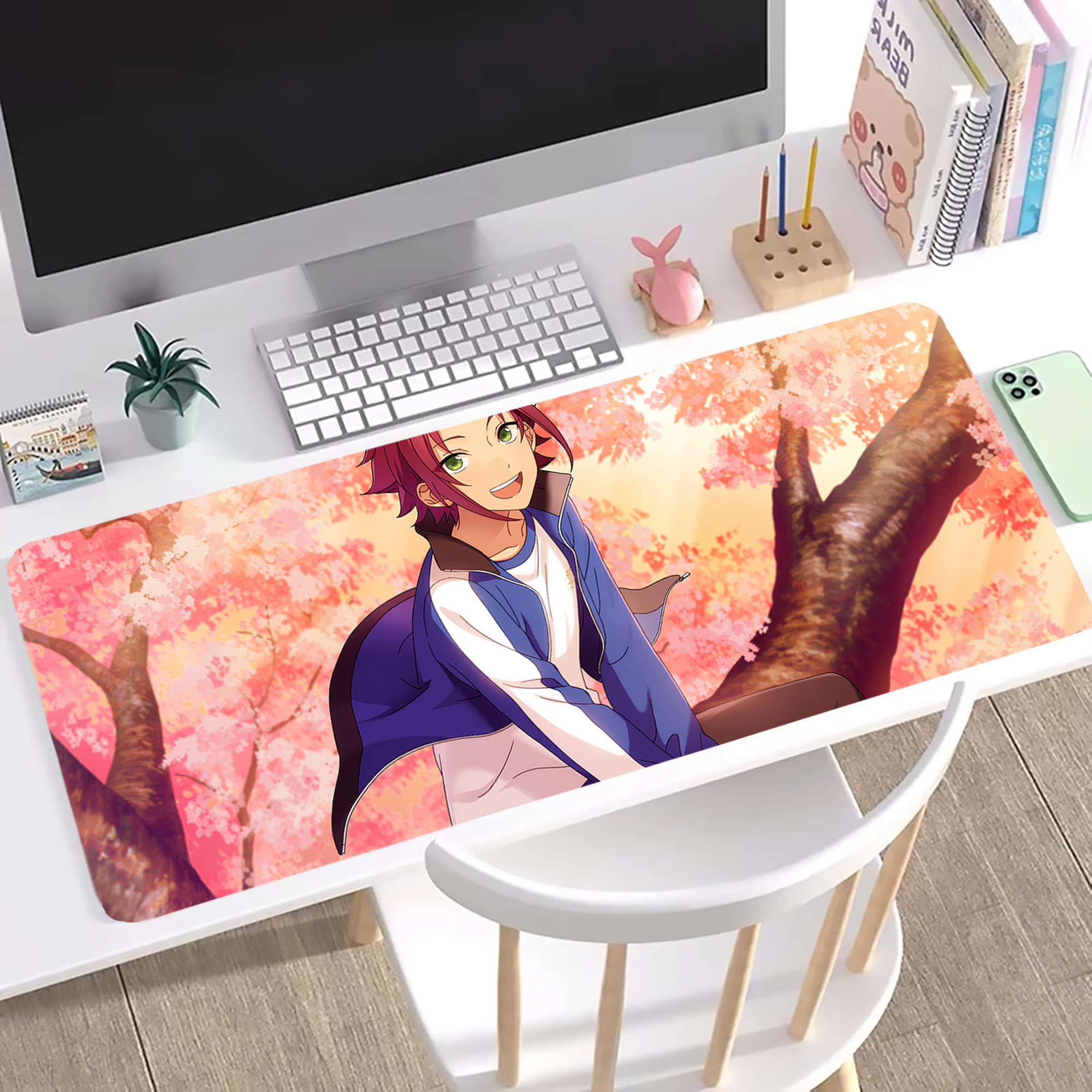 （画像用） あんさんぶるスターズ! Ensemble Stars ステッチ加工 大判デスクマット／滑り止めマウスパッド