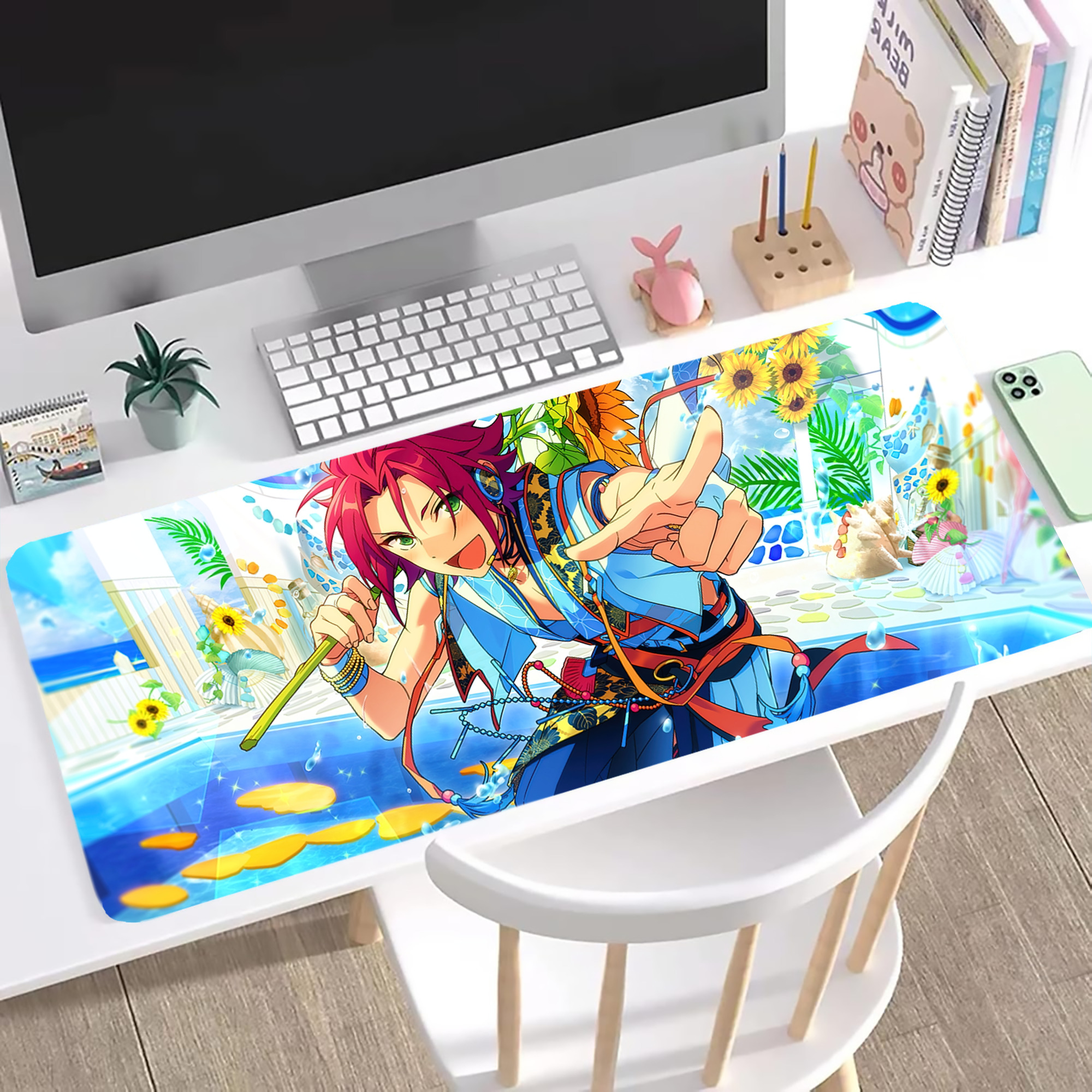 （画像用） あんさんぶるスターズ! Ensemble Stars ステッチ加工 大判デスクマット／滑り止めマウスパッド