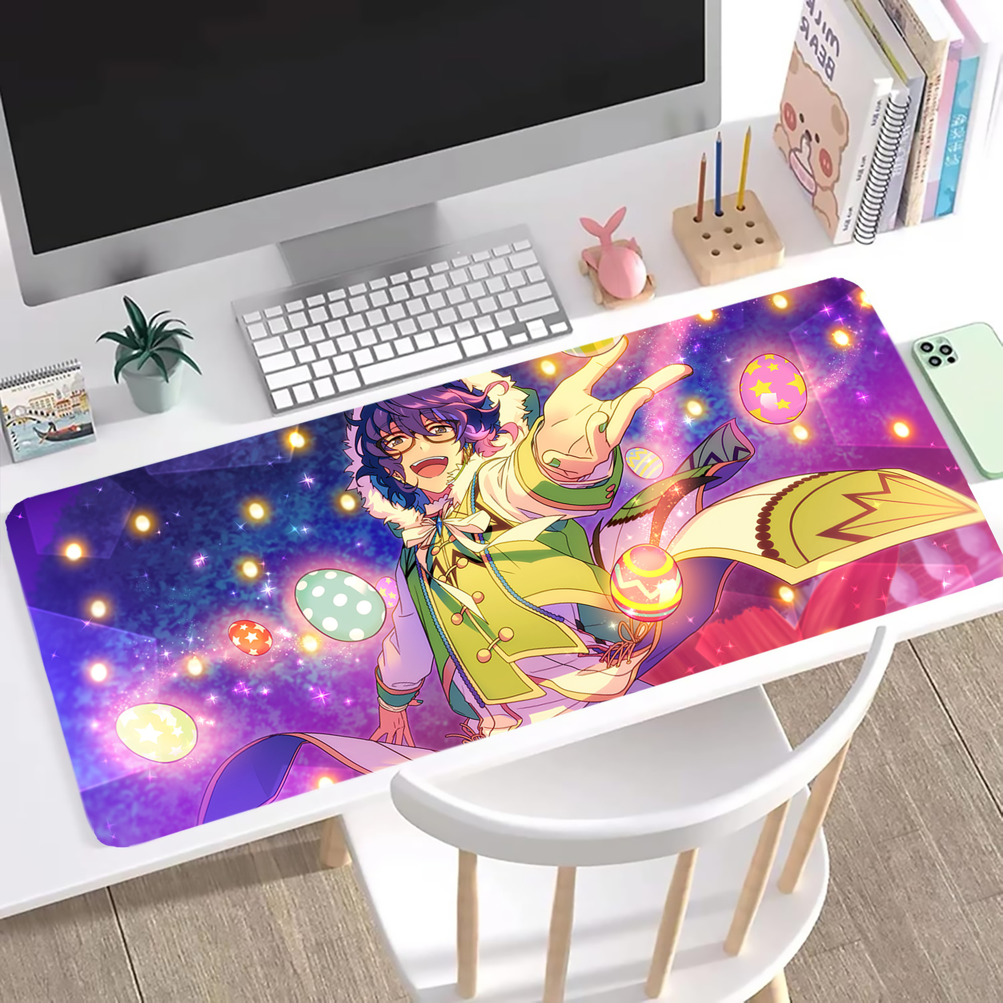 （画像用） あんさんぶるスターズ! Ensemble Stars ステッチ加工 大判デスクマット／滑り止めマウスパッド