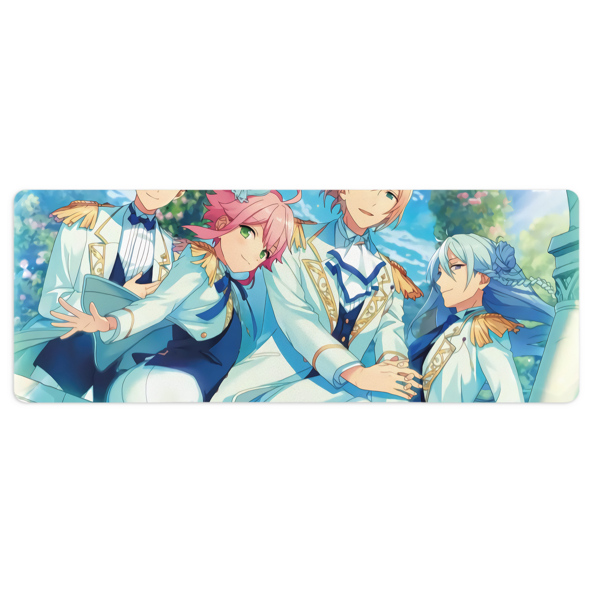 （画像用） あんさんぶるスターズ! Ensemble Stars ステッチ加工 大判デスクマット／滑り止めマウスパッド