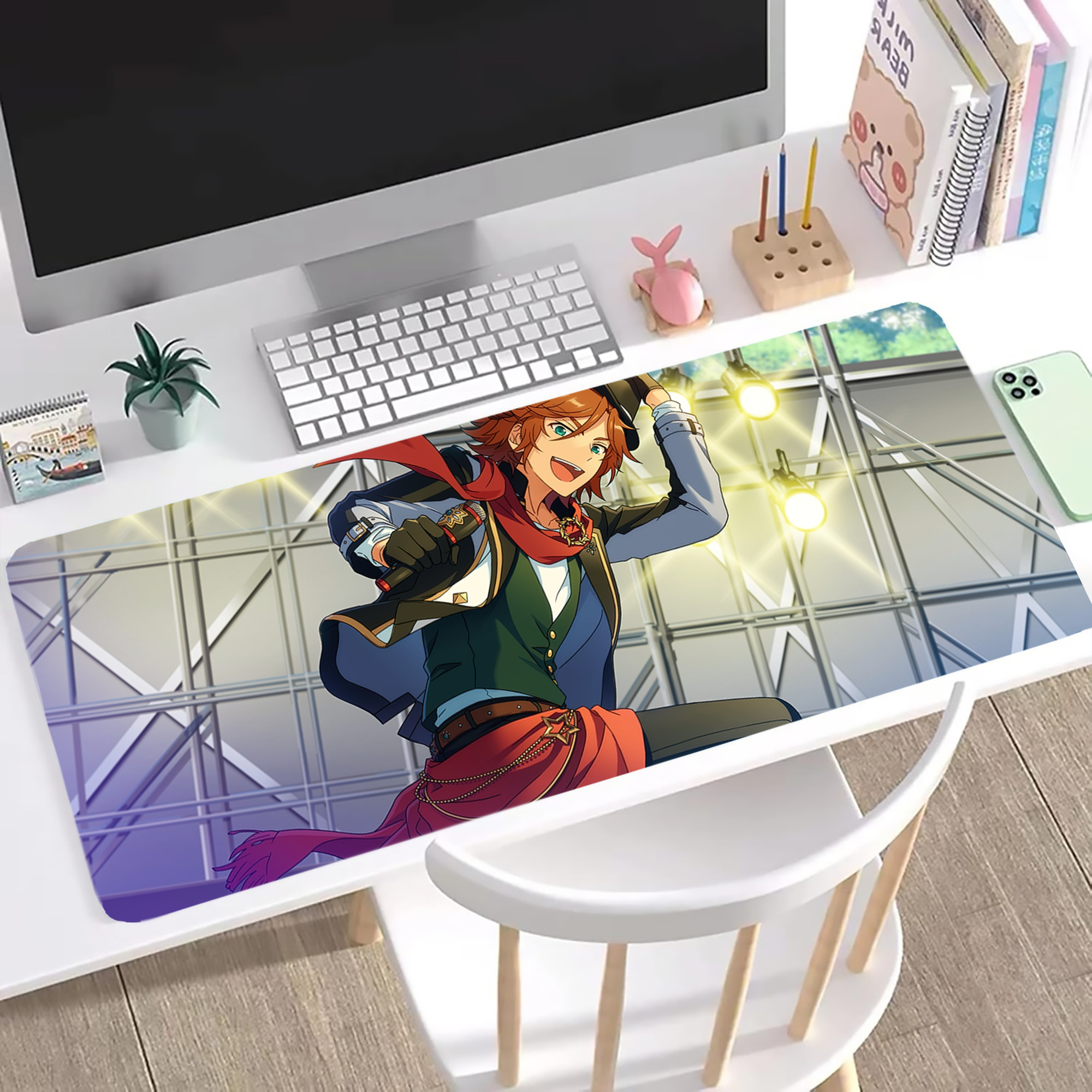 （画像用） あんさんぶるスターズ! Ensemble Stars ステッチ加工 大判デスクマット／滑り止めマウスパッド