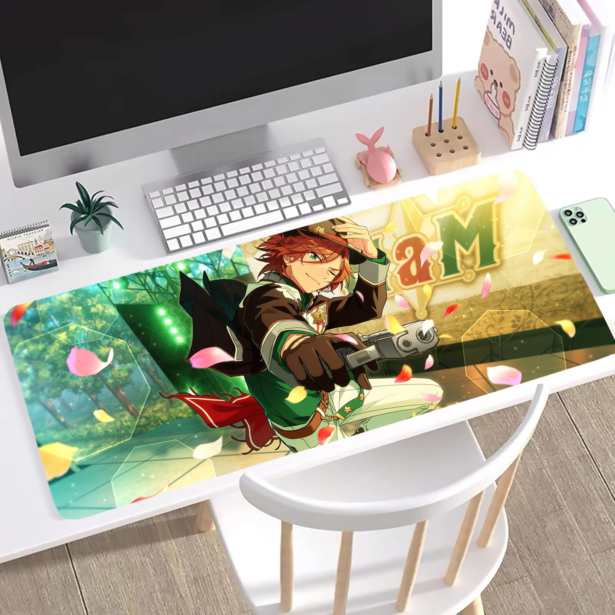 （画像用） あんさんぶるスターズ! Ensemble Stars ステッチ加工 大判デスクマット／滑り止めマウスパッド
