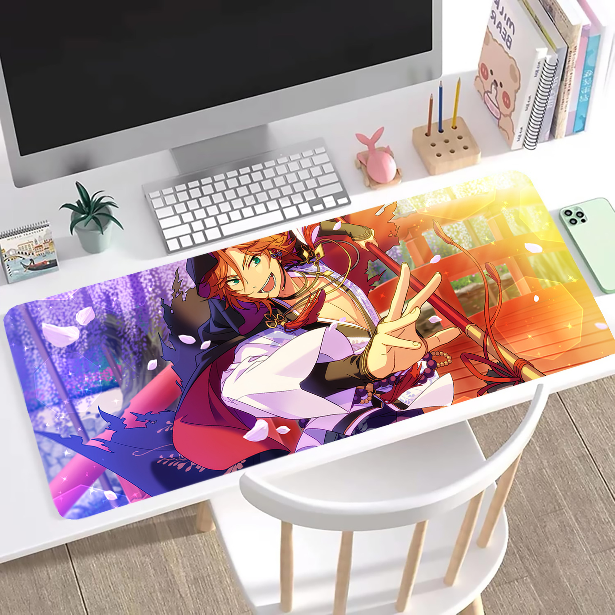 （画像用） あんさんぶるスターズ! Ensemble Stars ステッチ加工 大判デスクマット／滑り止めマウスパッド