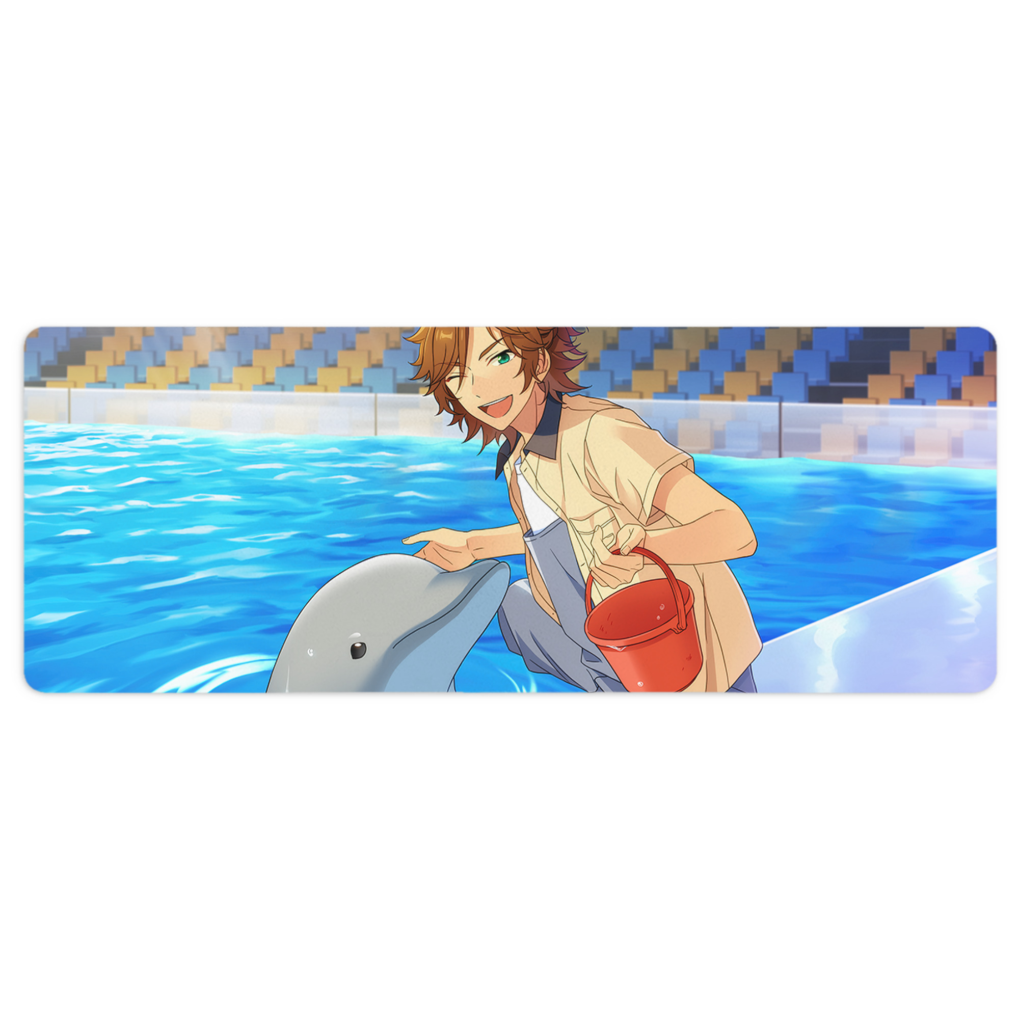 （画像用） あんさんぶるスターズ! Ensemble Stars ステッチ加工 大判デスクマット／滑り止めマウスパッド