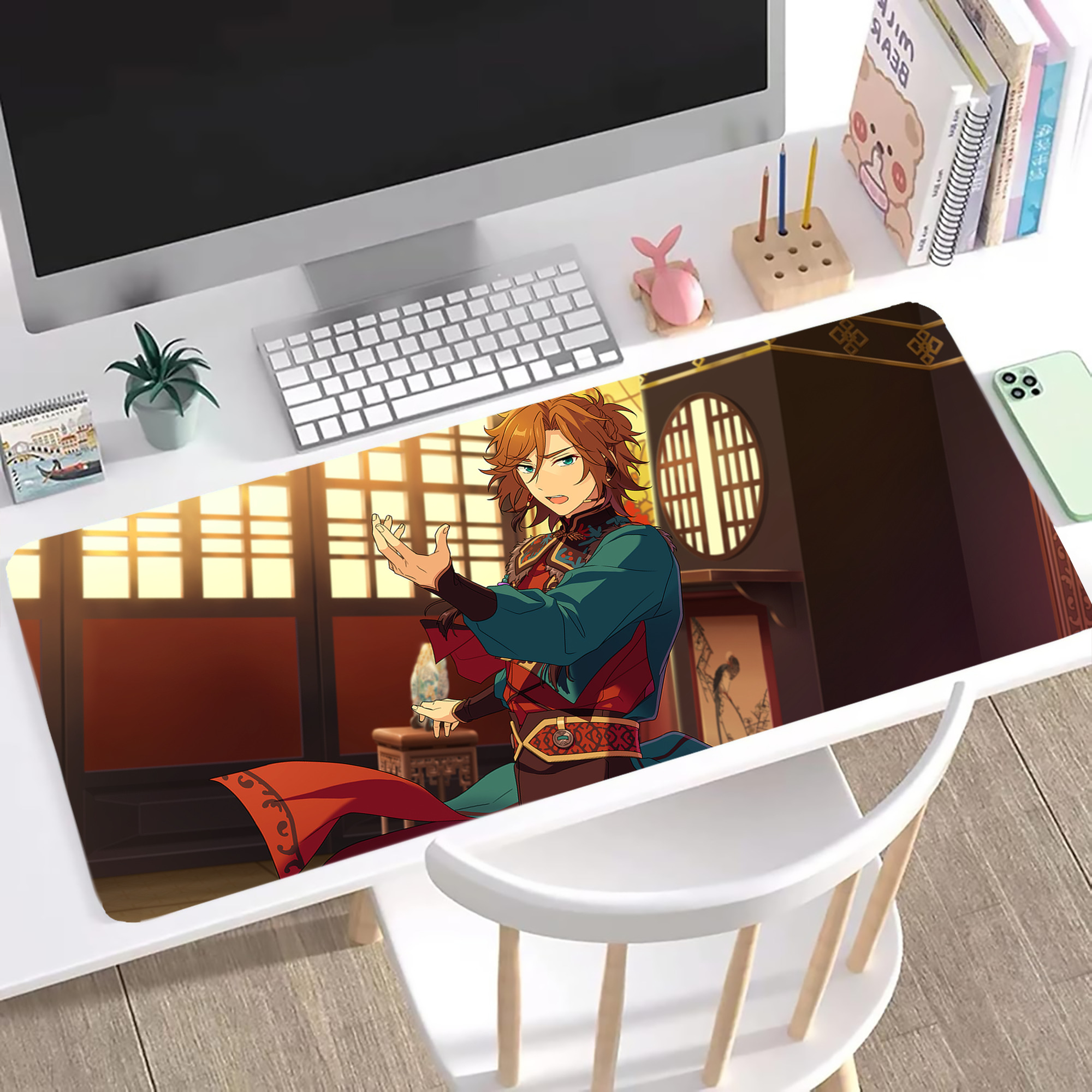 （画像用） あんさんぶるスターズ! Ensemble Stars ステッチ加工 大判デスクマット／滑り止めマウスパッド