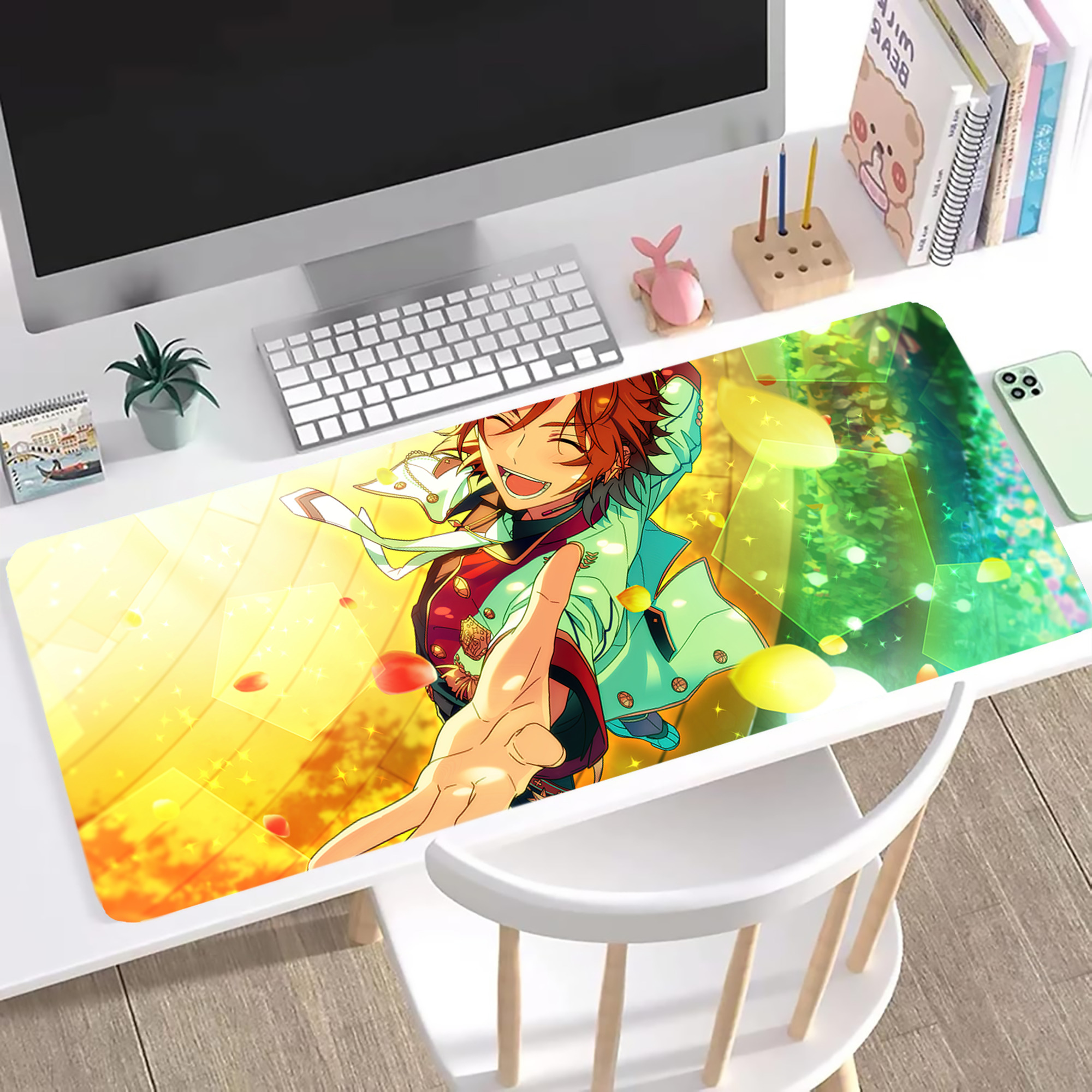 （画像用） あんさんぶるスターズ! Ensemble Stars ステッチ加工 大判デスクマット／滑り止めマウスパッド