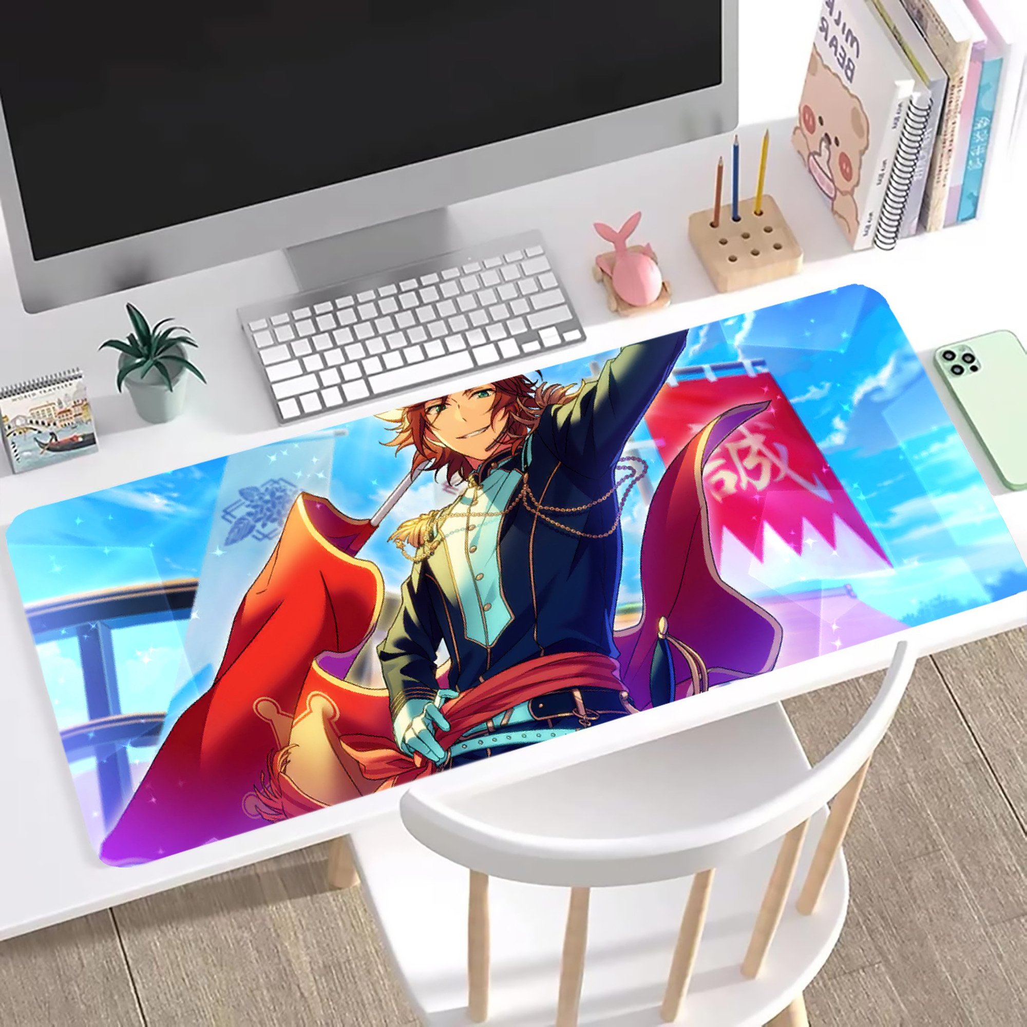（画像用） あんさんぶるスターズ! Ensemble Stars ステッチ加工 大判デスクマット／滑り止めマウスパッド