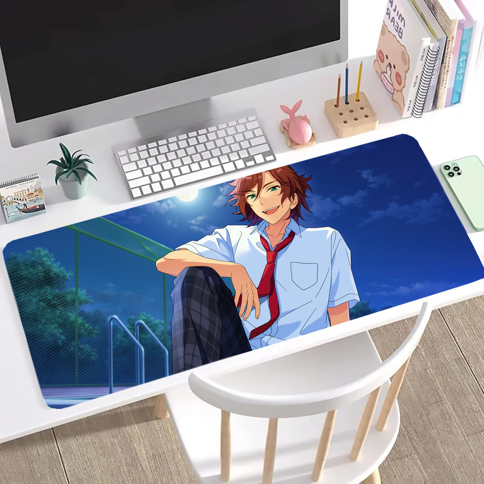 （画像用） あんさんぶるスターズ! Ensemble Stars ステッチ加工 大判デスクマット／滑り止めマウスパッド