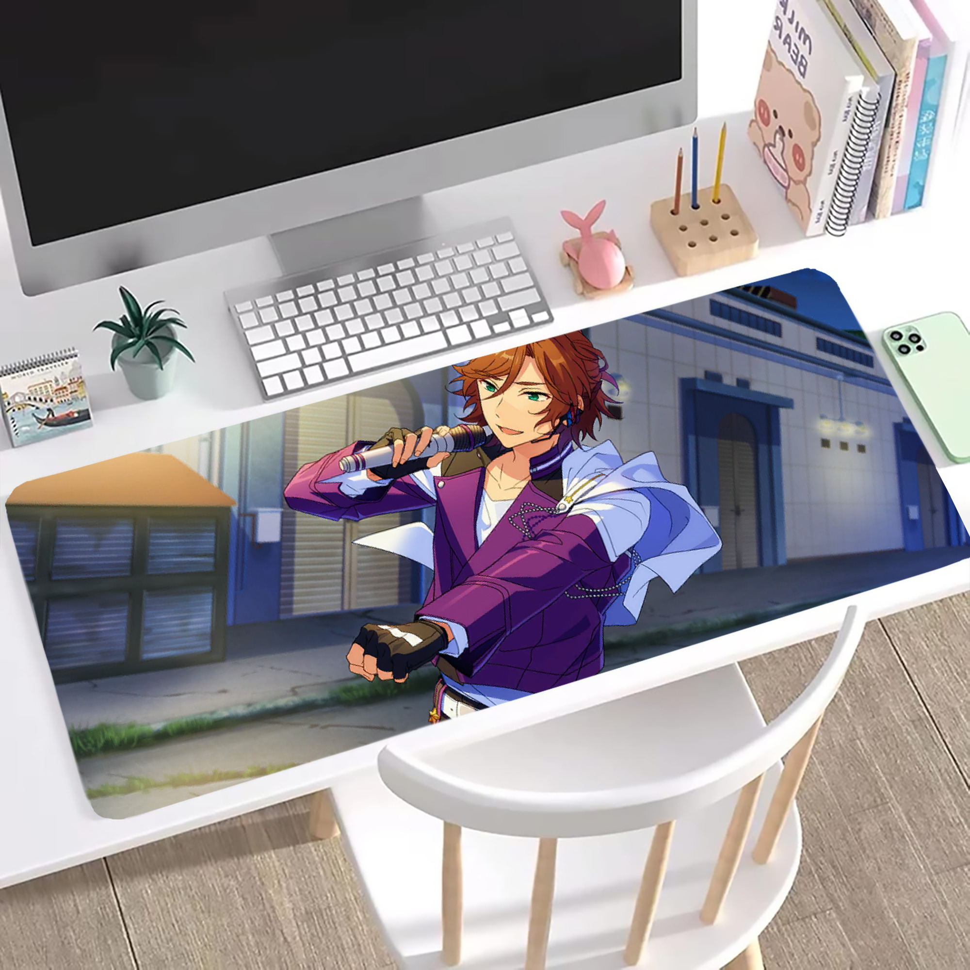 （画像用） あんさんぶるスターズ! Ensemble Stars ステッチ加工 大判デスクマット／滑り止めマウスパッド