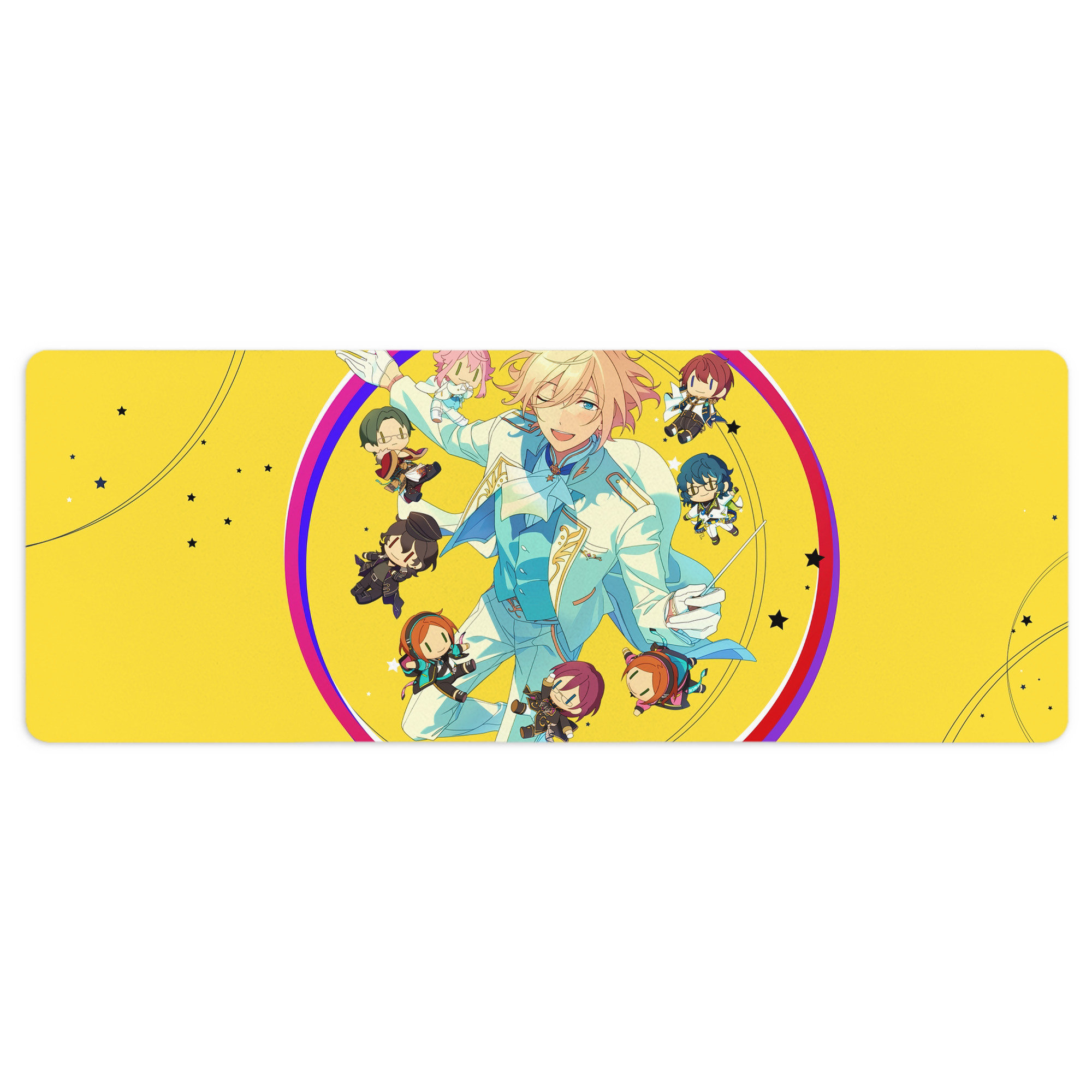 （画像用） あんさんぶるスターズ! Ensemble Stars ステッチ加工 大判デスクマット／滑り止めマウスパッド