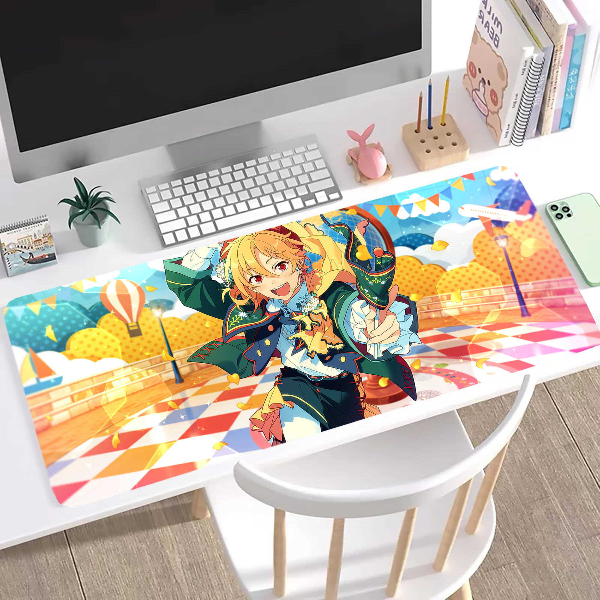 （画像用） あんさんぶるスターズ! Ensemble Stars ステッチ加工 大判デスクマット／滑り止めマウスパッド