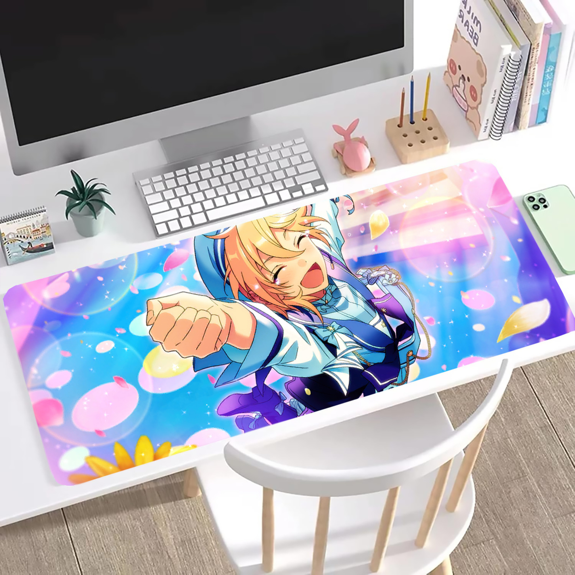 （画像用） あんさんぶるスターズ! Ensemble Stars ステッチ加工 大判デスクマット／滑り止めマウスパッド