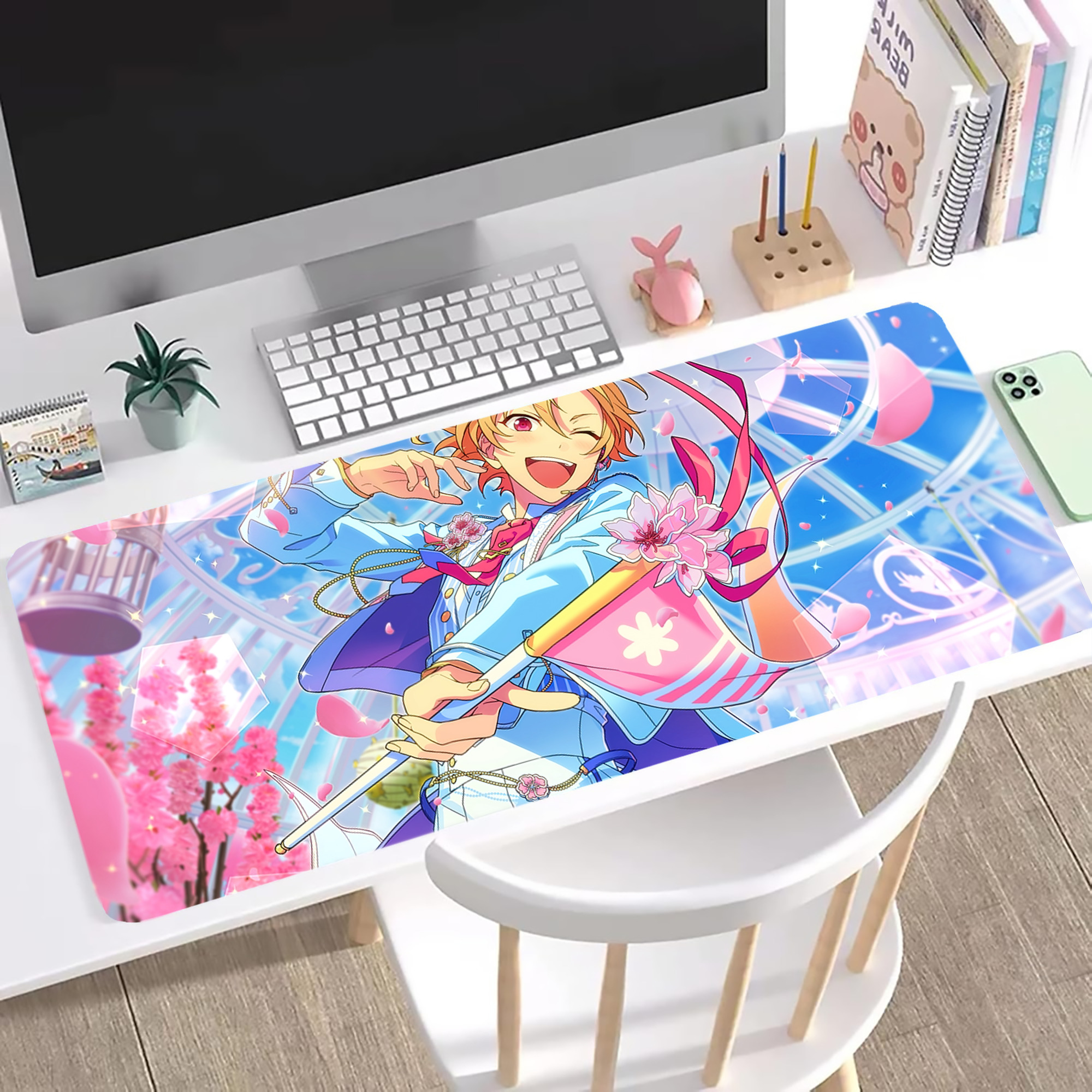（画像用） あんさんぶるスターズ! Ensemble Stars ステッチ加工 大判デスクマット／滑り止めマウスパッド