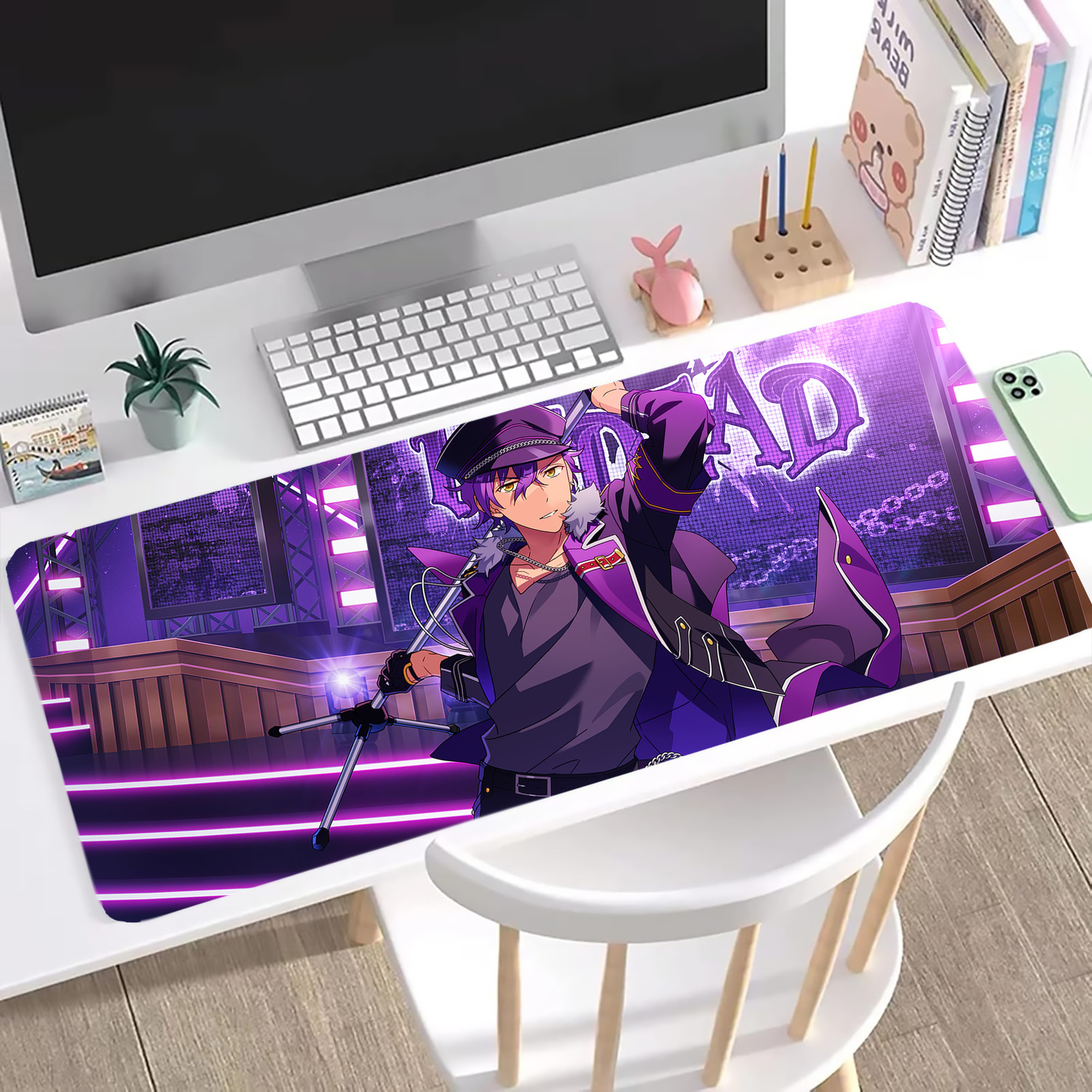 （画像用） あんさんぶるスターズ! Ensemble Stars ステッチ加工 大判デスクマット／滑り止めマウスパッド