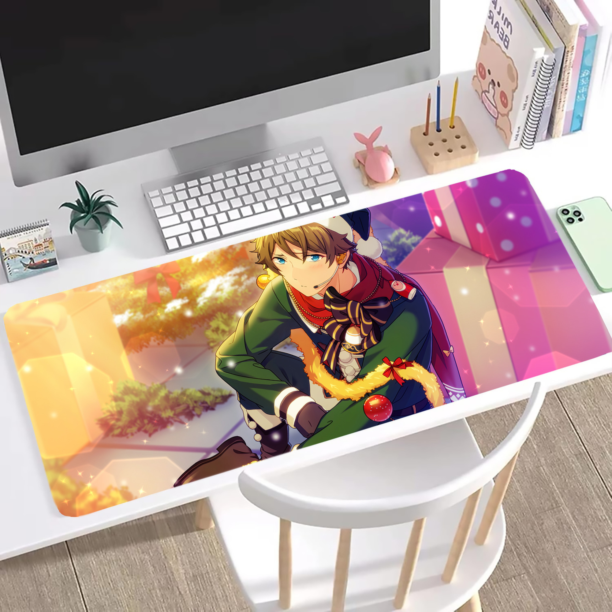 （画像用） あんさんぶるスターズ! Ensemble Stars ステッチ加工 大判デスクマット／滑り止めマウスパッド