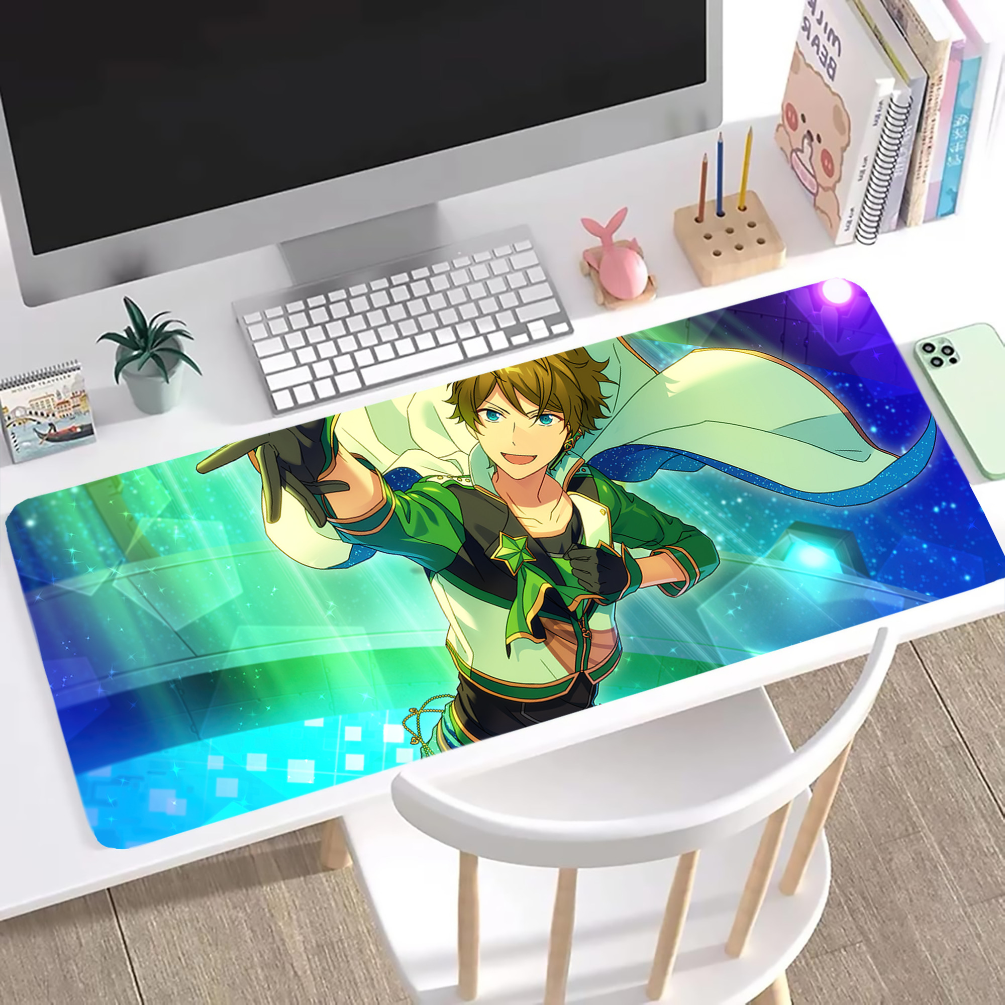 （画像用） あんさんぶるスターズ! Ensemble Stars ステッチ加工 大判デスクマット／滑り止めマウスパッド