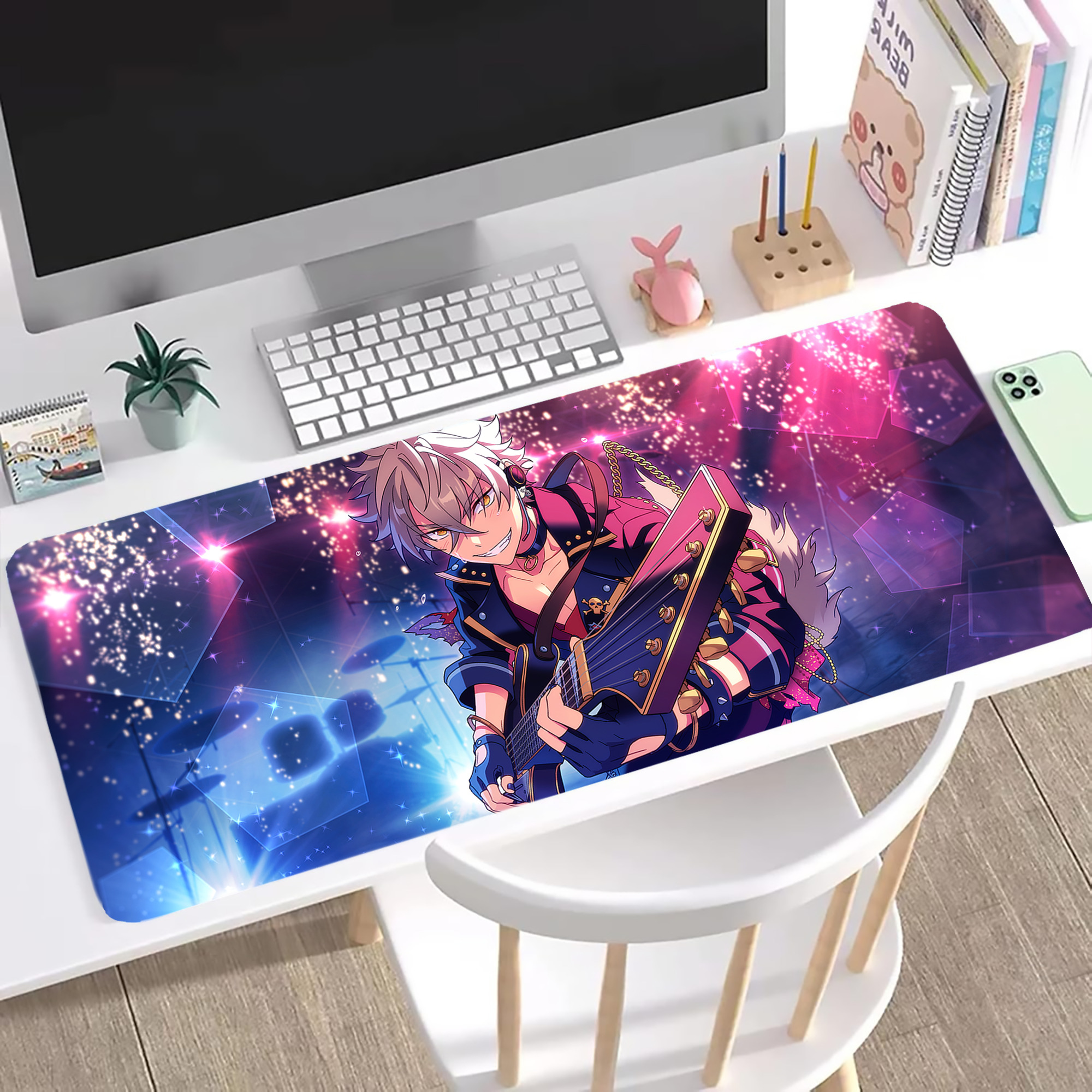 （画像用） あんさんぶるスターズ! Ensemble Stars ステッチ加工 大判デスクマット／滑り止めマウスパッド