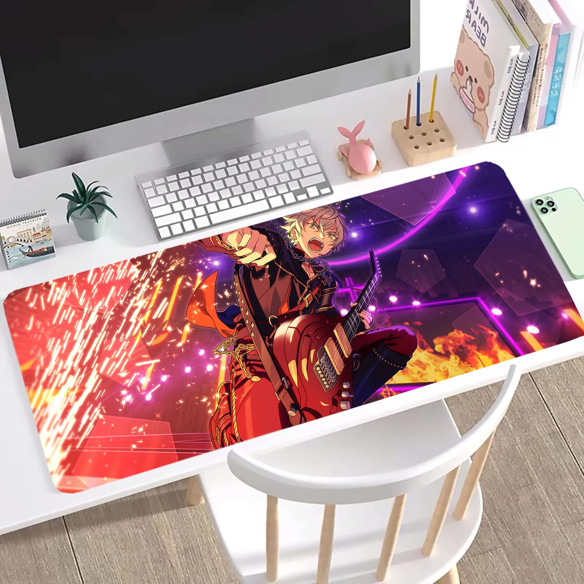 （画像用） あんさんぶるスターズ! Ensemble Stars ステッチ加工 大判デスクマット／滑り止めマウスパッド
