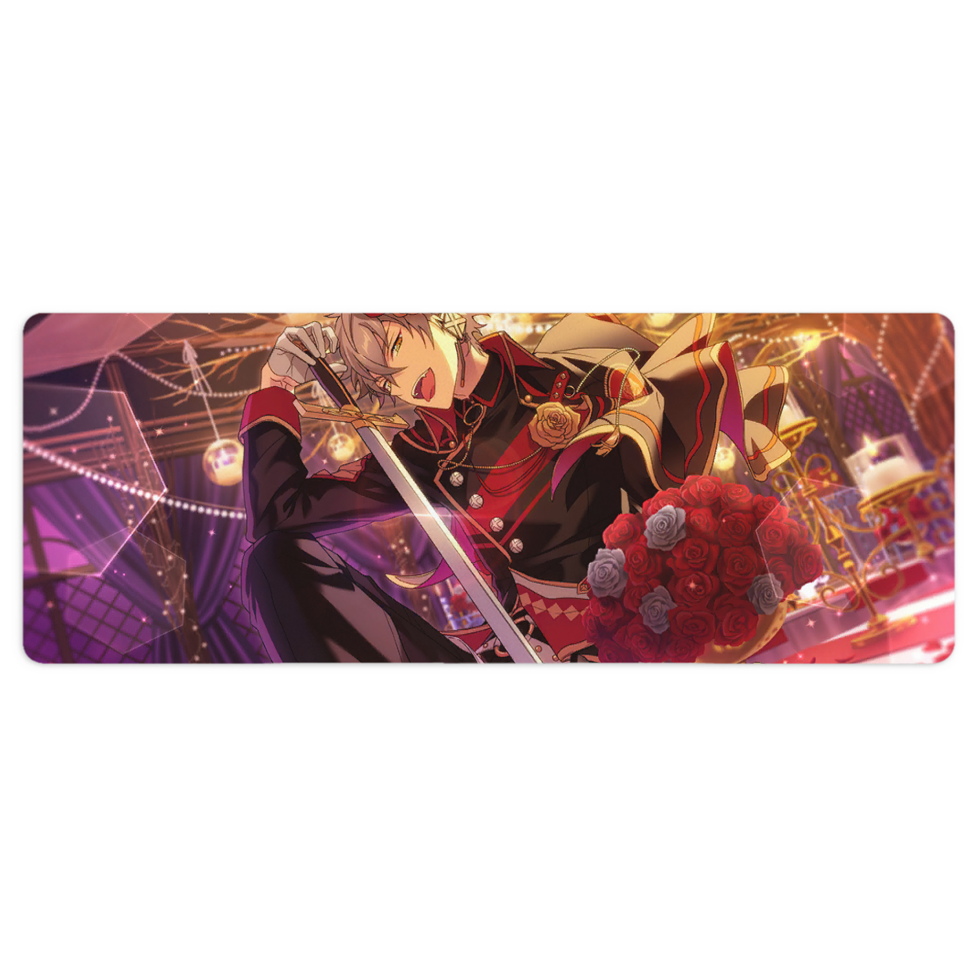 （画像用） あんさんぶるスターズ! Ensemble Stars ステッチ加工 大判デスクマット／滑り止めマウスパッド