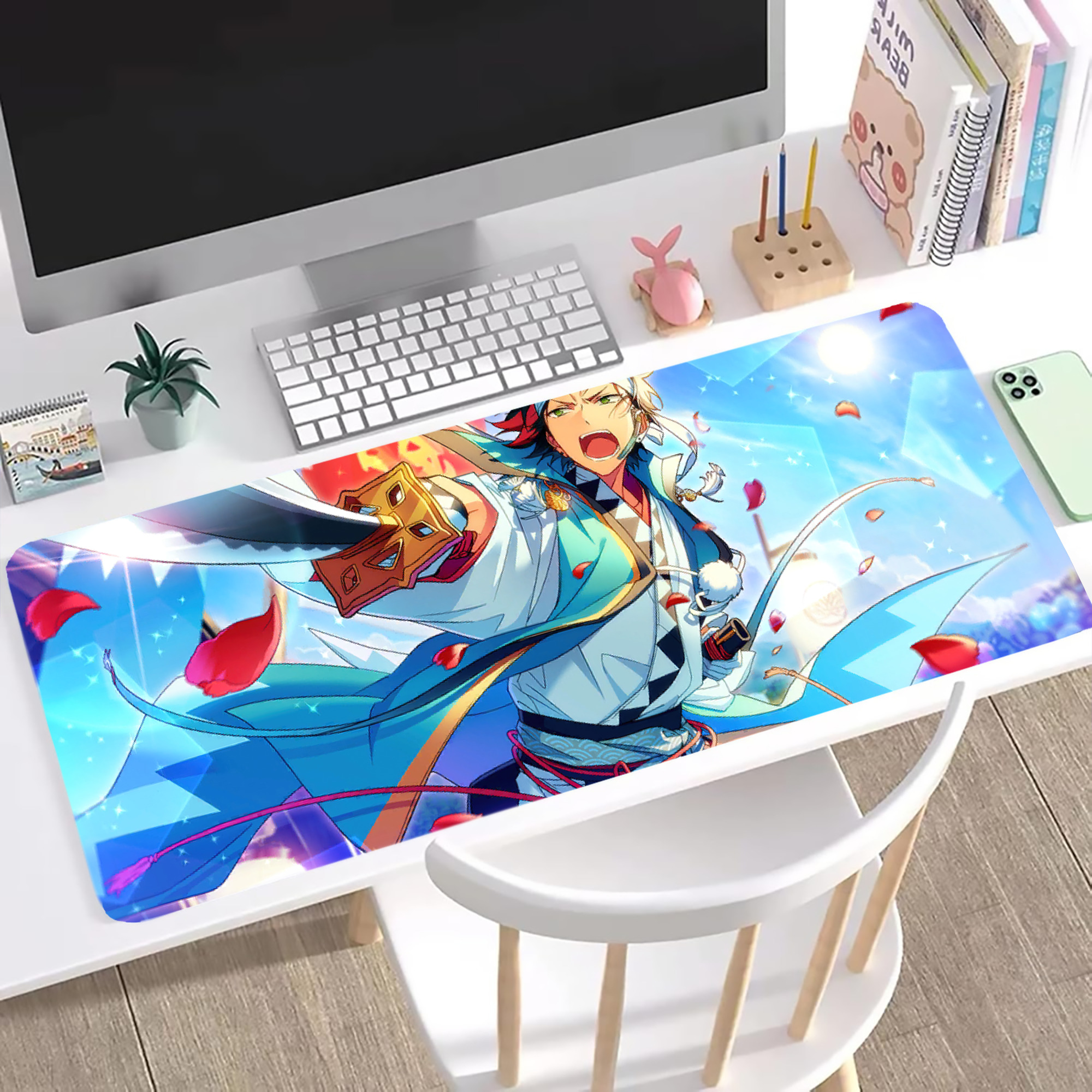 （画像用） あんさんぶるスターズ! Ensemble Stars ステッチ加工 大判デスクマット／滑り止めマウスパッド