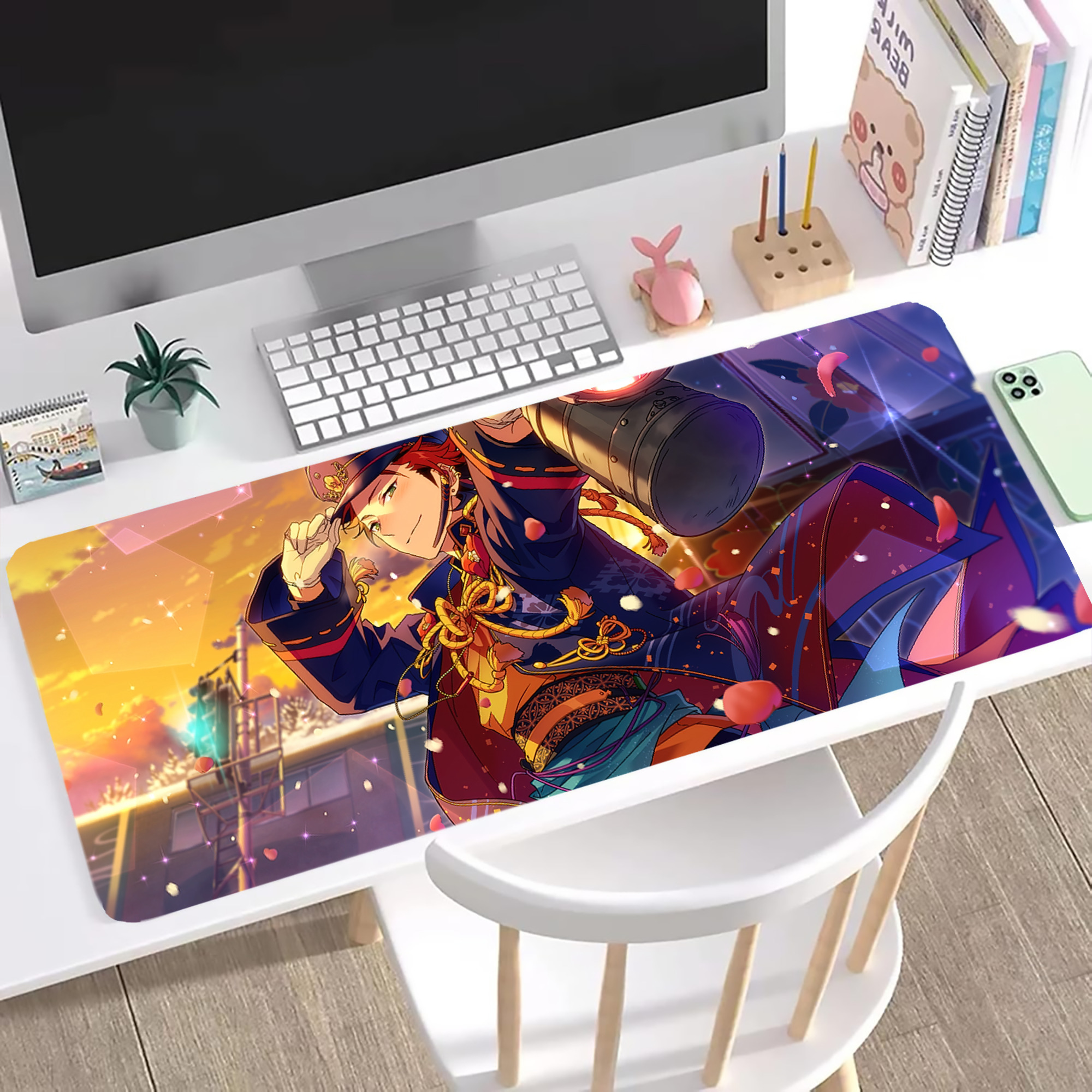 （画像用） あんさんぶるスターズ! Ensemble Stars ステッチ加工 大判デスクマット／滑り止めマウスパッド